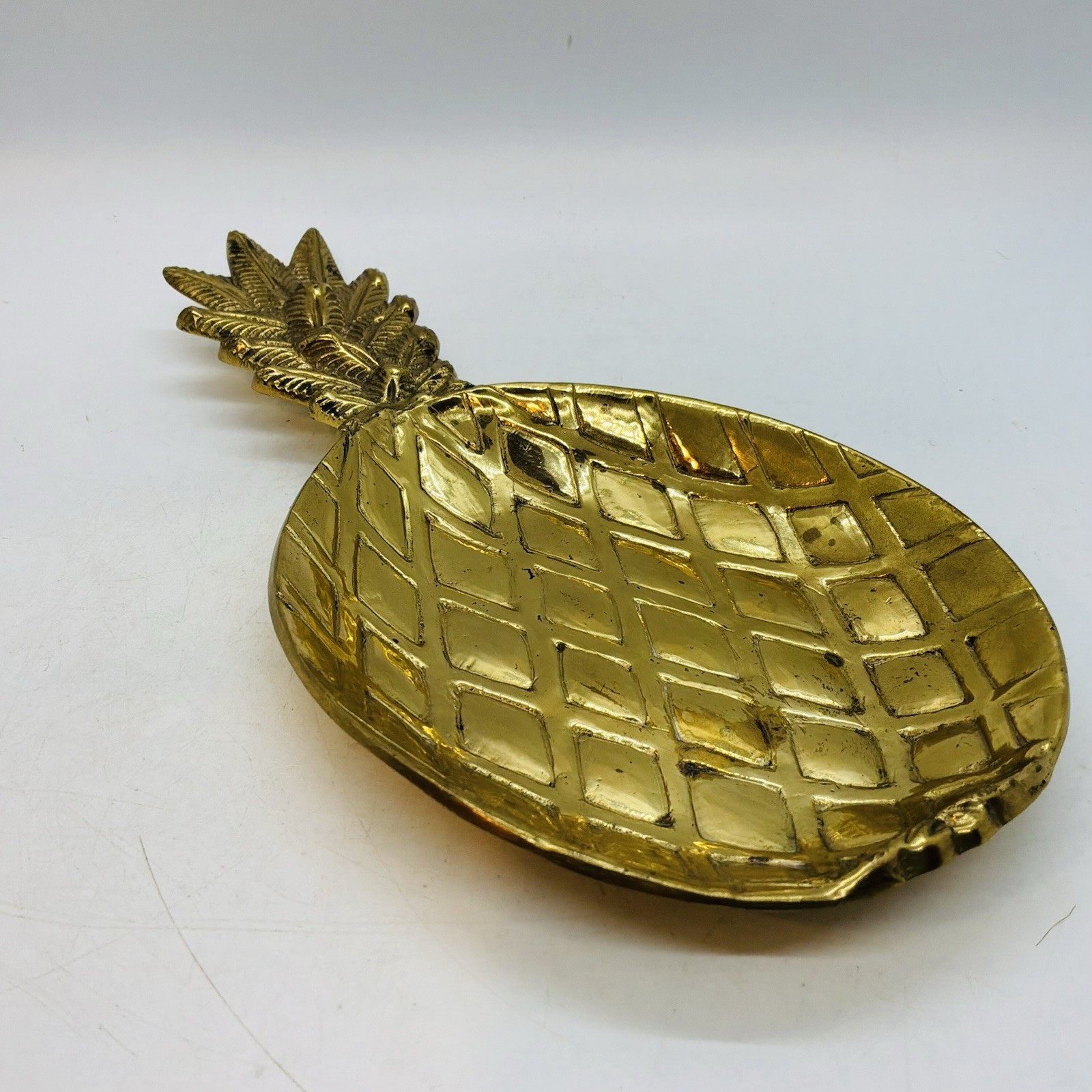 VTG Gatco Solid Brass Pineapple Trinket Dish Key Dish Ashtray Coin Holder Decor VTG Gatco Solid Brass Pineapple Trinket Dish Key Dish Ashtray Coin Holder Decor
