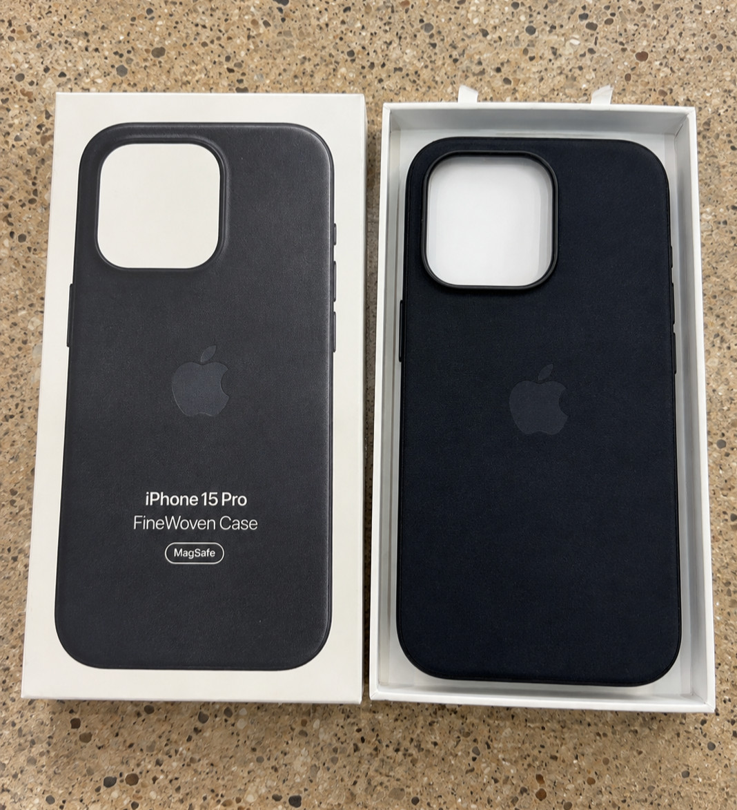 Genuine / Official Apple iPhone 15 Pro FineWoven Case / Cover - Black -OPEN BOX