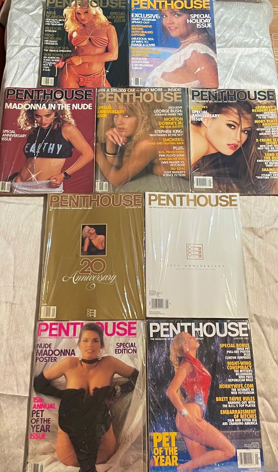 Mixed Lot of 9 Special Editions Penthouse Magazines. 80’s 90’s 2000’s Mixed Lot of 9 Special Editions Penthouse Magazines. 80’s 90’s 2000’s