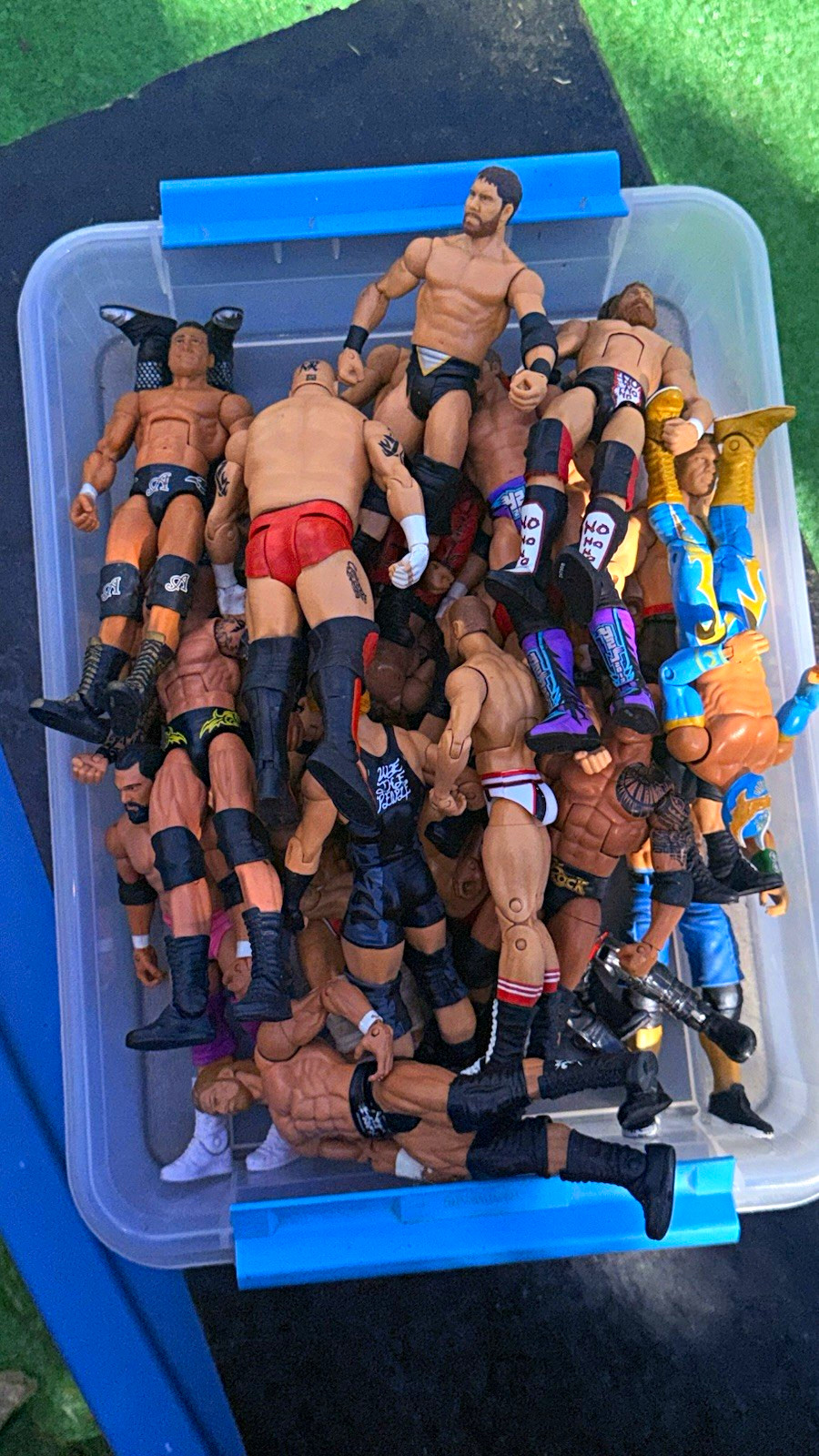 WWE Wrestling Action Figures Lot of 24 Mattel Jakks WCW Lucha Libre Toy Figures