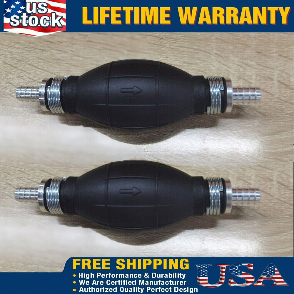 2x 3/8\'\' Hand Primer Bulb Outboard Car Marine Boat Gas Fuel Line Pump All Fuels*