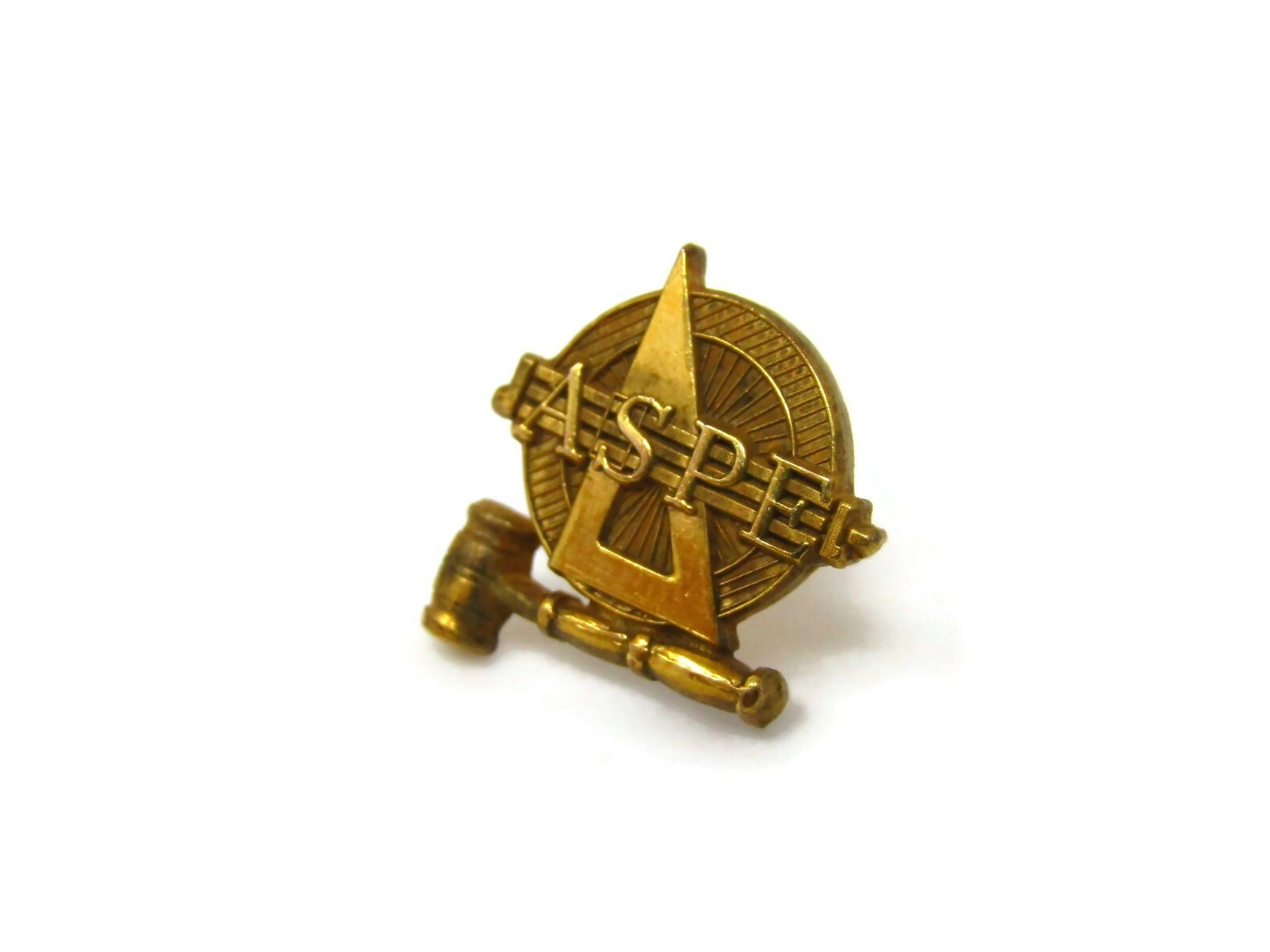 Vintage ASPE American Society of Professional Estimators Lapel Pin Gavel Set Vintage ASPE American Society of Professional Estimators Lapel Pin Gavel Set