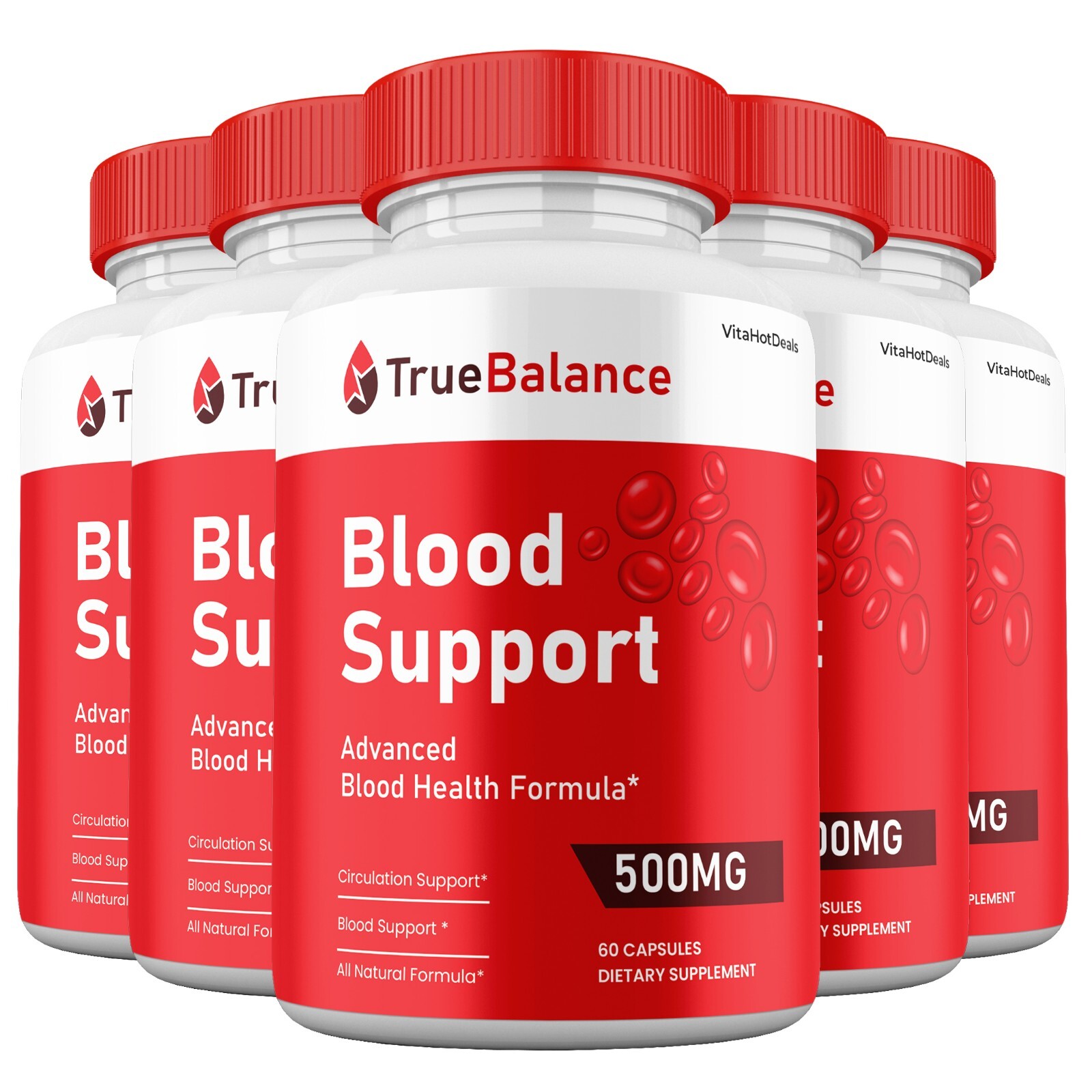 True Balance Blood Support Capsules, Max Strength, TrueBalance Pills (5 Pack)