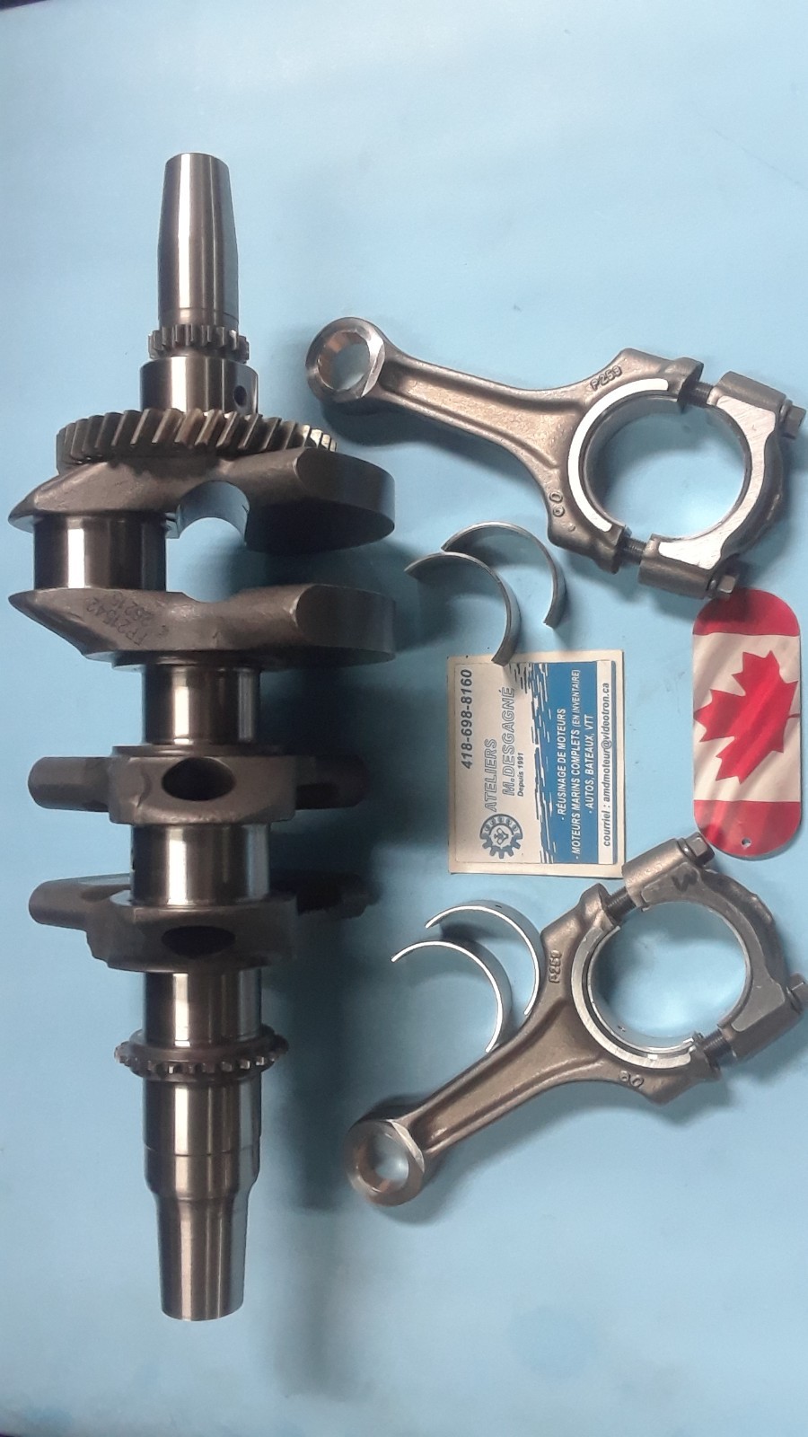 POLARIS RZR TURBO rebuilt CRANKSHAFT with RODS and NEW BEARINGS 3023056 3024055 POLARIS RZR TURBO rebuilt CRANKSHAFT with RODS and NEW BEARINGS 3023056 3024055