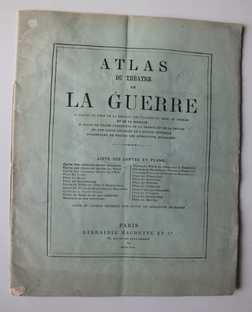 Atlas du théâtre de la Guerre (1870) *Franco-Prussian war*