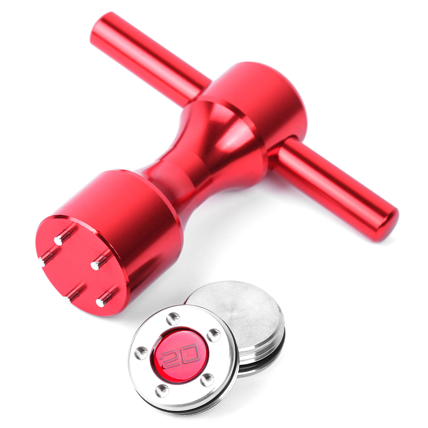 2pcs. 20g Golf Custom Weights+Red Wrench Compatible with Scotty Cameron Putters 2pcs. 20g Golf Custom Weights+Red Wrench Compatible with Scotty Cameron Putters