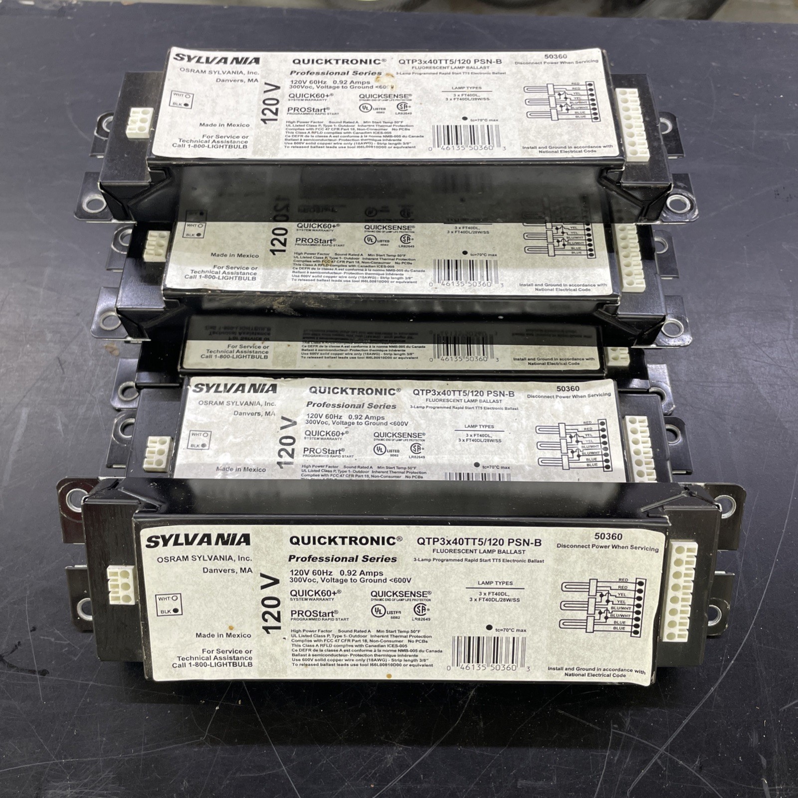 OSRAM SYLVANIA BALLAST QTP3X40T5/120 PSN-B 50360 (LOT OF 8) OSRAM SYLVANIA BALLAST QTP3X40T5/120 PSN-B 50360 (LOT OF 8)