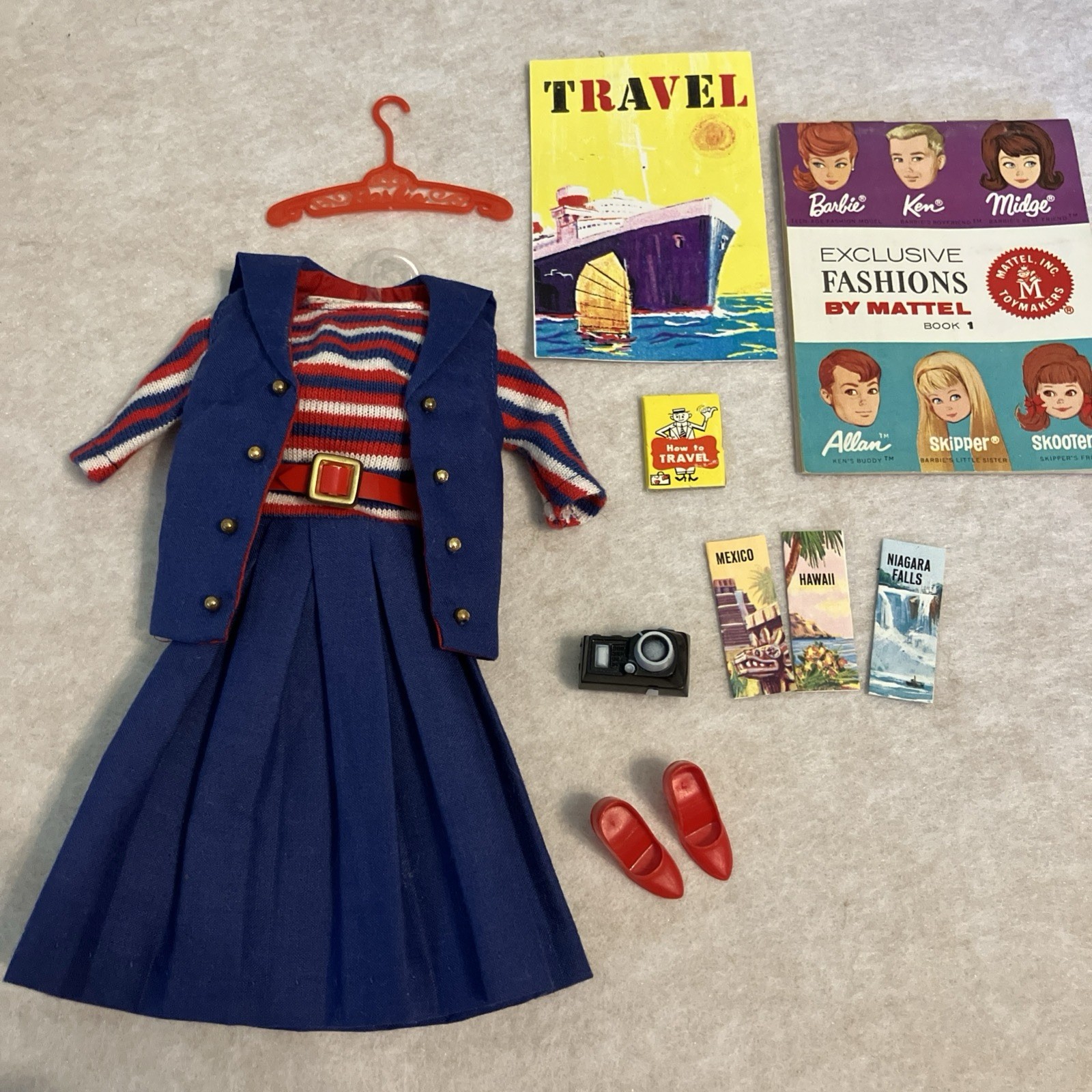 Vintage Barbie 1631 Aboard Ship COMPLETE 1965 Outfit w VHTF Accessories  MINTY
