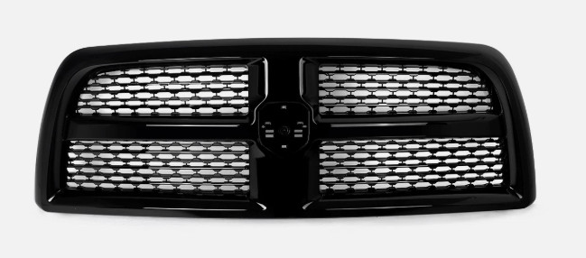 For 2010-2018 Dodge Ram 2500 3500 Front Upper Grille Gloss Black Replacement