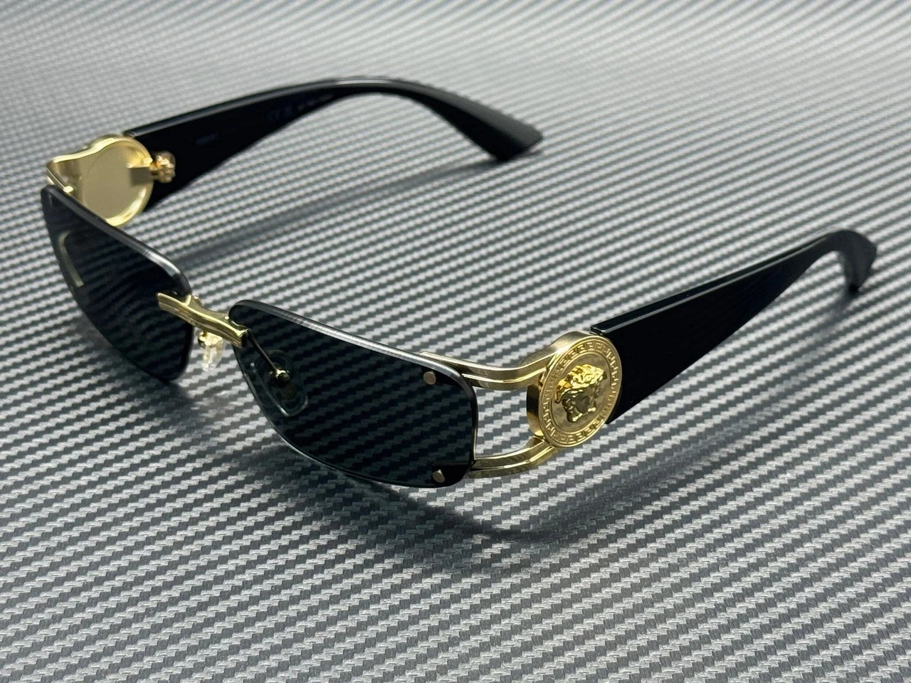 Versace VE2291 Sunglasses 59□13-115 Rimless Medusa Gold Frame Versace VE2291 Sunglasses 59□13-115 Rimless Medusa Gold Frame