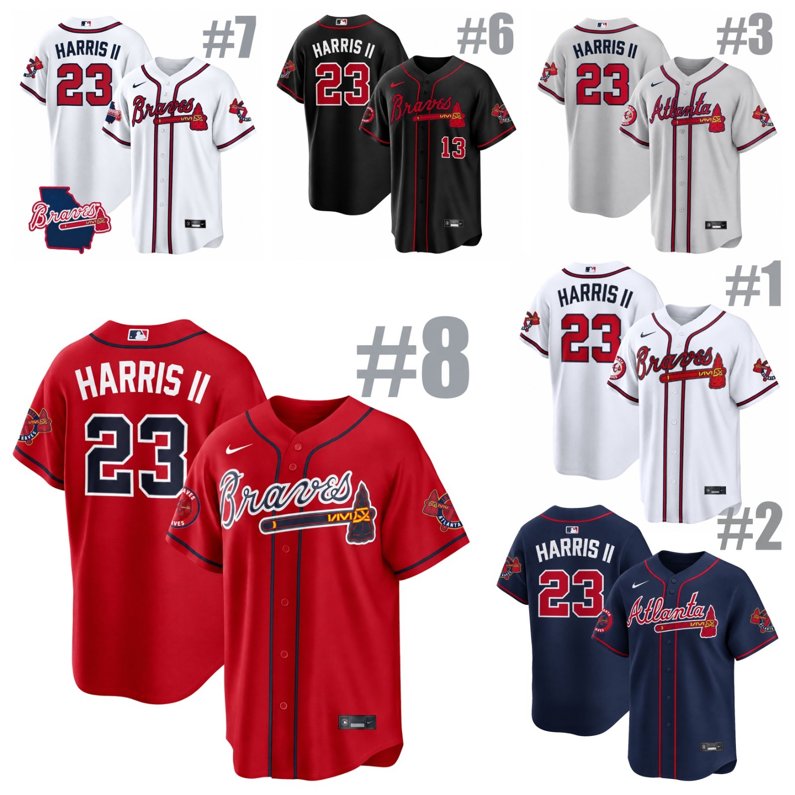 [Hot Sale] Michael Harris II #23 Atlanta Braves Jersey Baseball Fan Shirt S-5XL