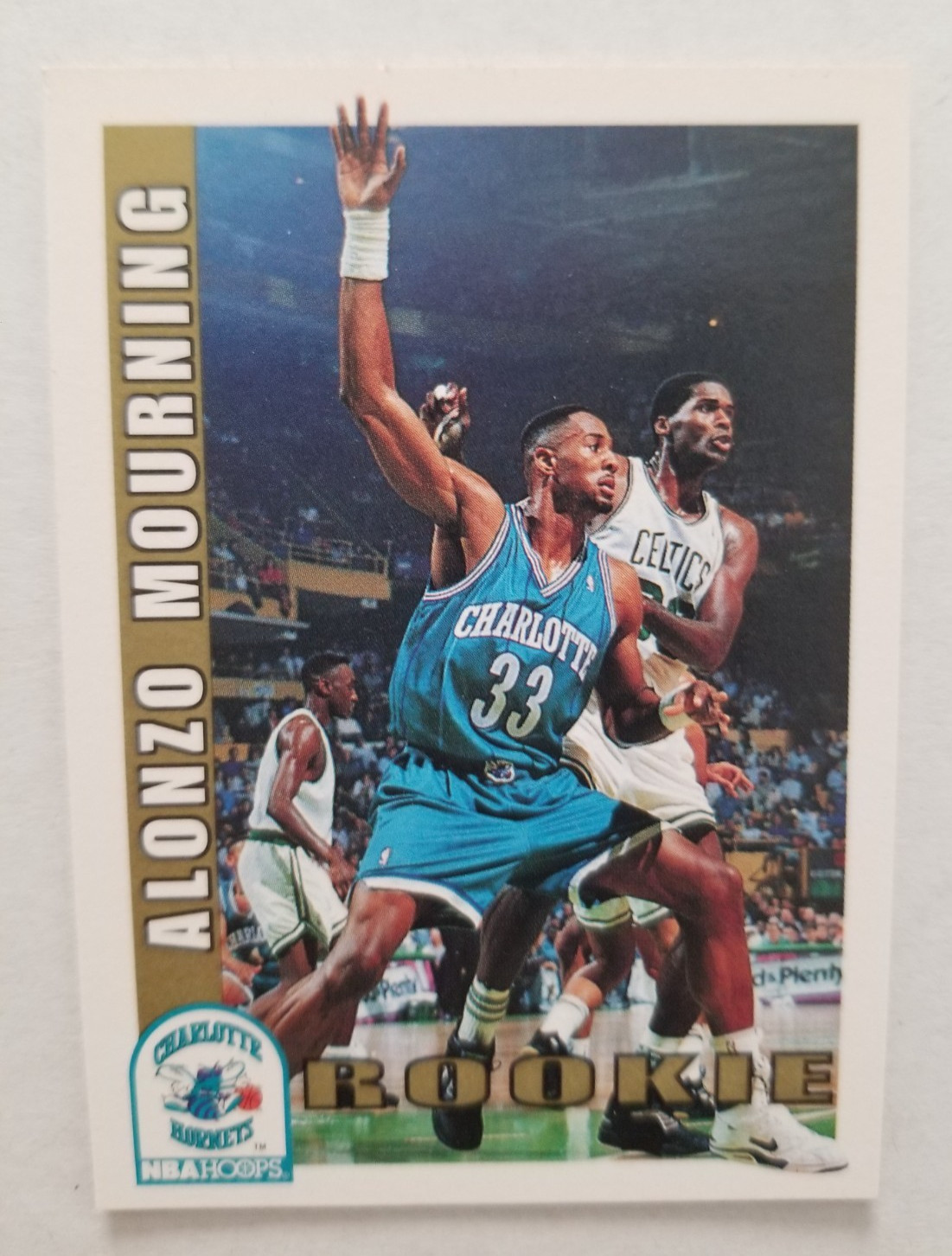1992-93 NBA Hoops Alonzo Mourning #361 Rookie RC Charlotte Hornets 1992-93 NBA Hoops Alonzo Mourning #361 Rookie RC Charlotte Hornets