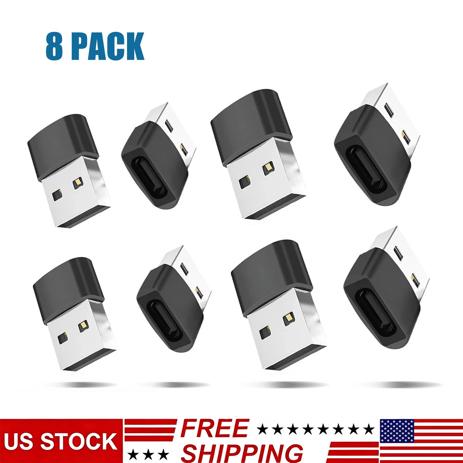 8 PACK USB C 3.1 Type C Female to USB 3.0 Type A Male Port Converter Adapter NEW 8 PACK USB C 3.1 Type C Female to USB 3.0 Type A Male Port Converter Adapter NEW