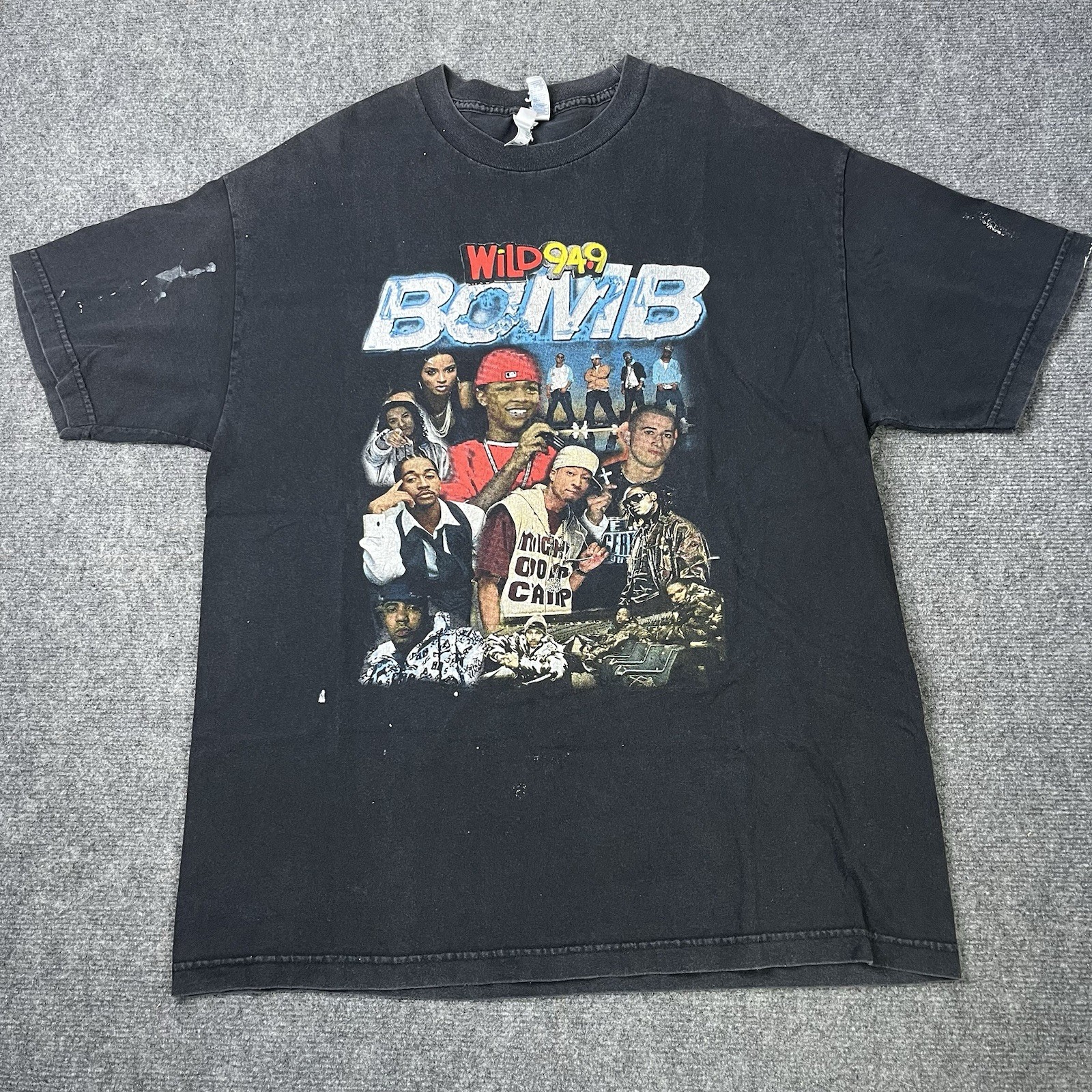Vtg 2007 94.9 Bomb Wild Concert Bone Thugs Bow Wow Fabulous T-shirt Rap Tee Xl