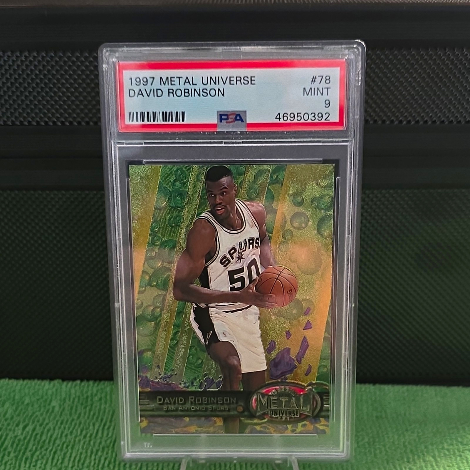 SkyBox 1997-98 Metal Universe David Robinson Spurs #78 PSA 9 Graded Base SkyBox 1997-98 Metal Universe David Robinson Spurs #78 PSA 9 Graded Base