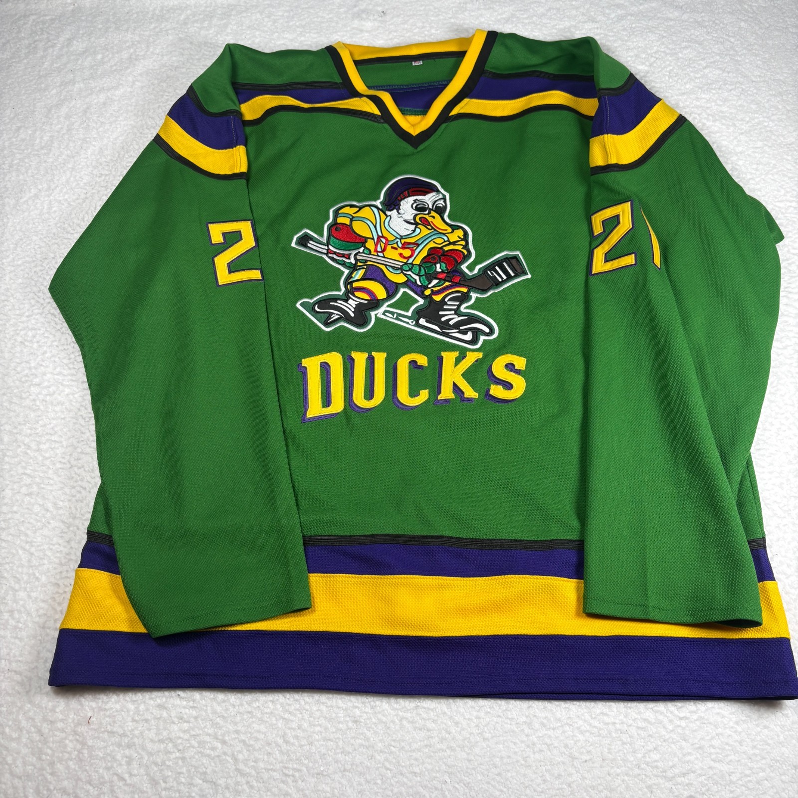 Vintage Mighty Ducks Hockey Men\'s Dean Portman XXL Green Jersey