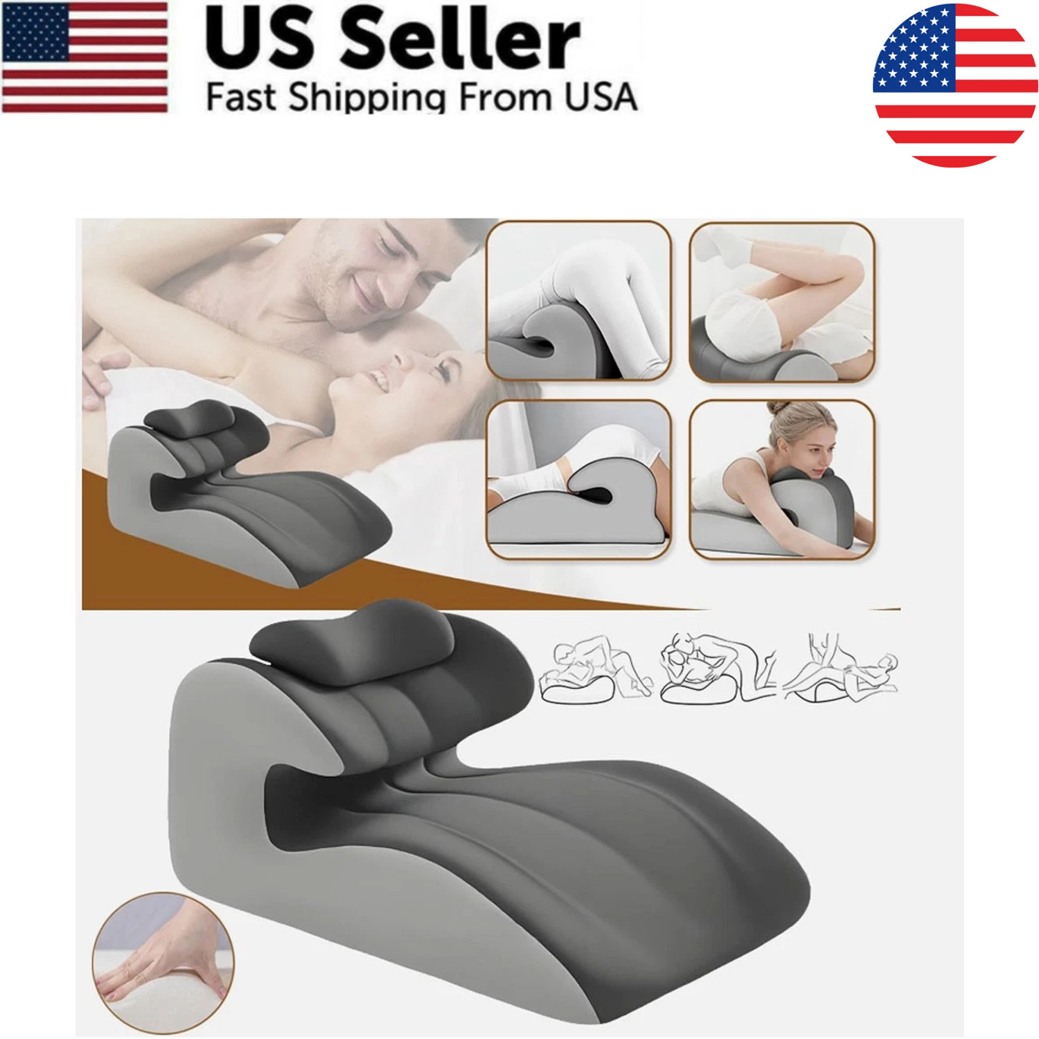 27°Angle Sweet Spot Couple Pillow Couple Pillow Hip Pad Wedge Pillow Memory Foam 27°Angle Sweet Spot Couple Pillow Couple Pillow Hip Pad Wedge Pillow Memory Foam
