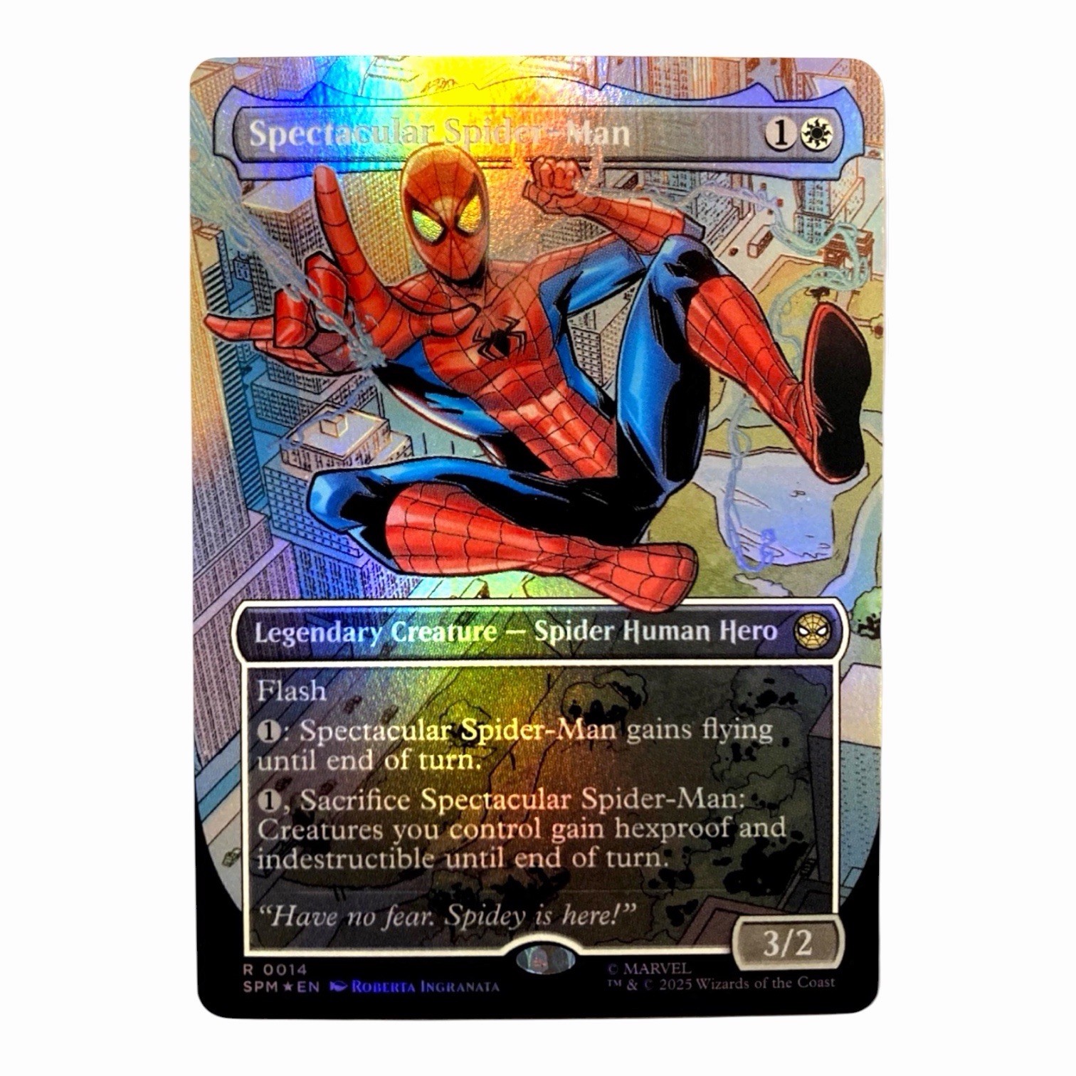 MTG Spectacular Spider-Man (Borderless Foil) Marvel\'s Spider-Man 14 NM MTG Spectacular Spider-Man (Borderless Foil) Marvel\'s Spider-Man 14 NM