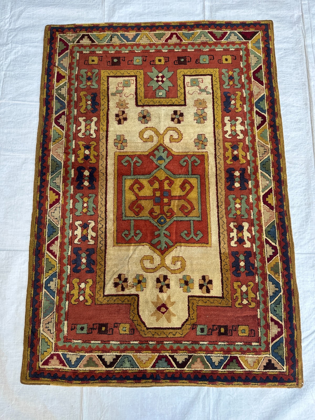 COLLECTORS\' ITEM Antique Russian Kazak Caucasian Daghistani Group Remote Area Ru