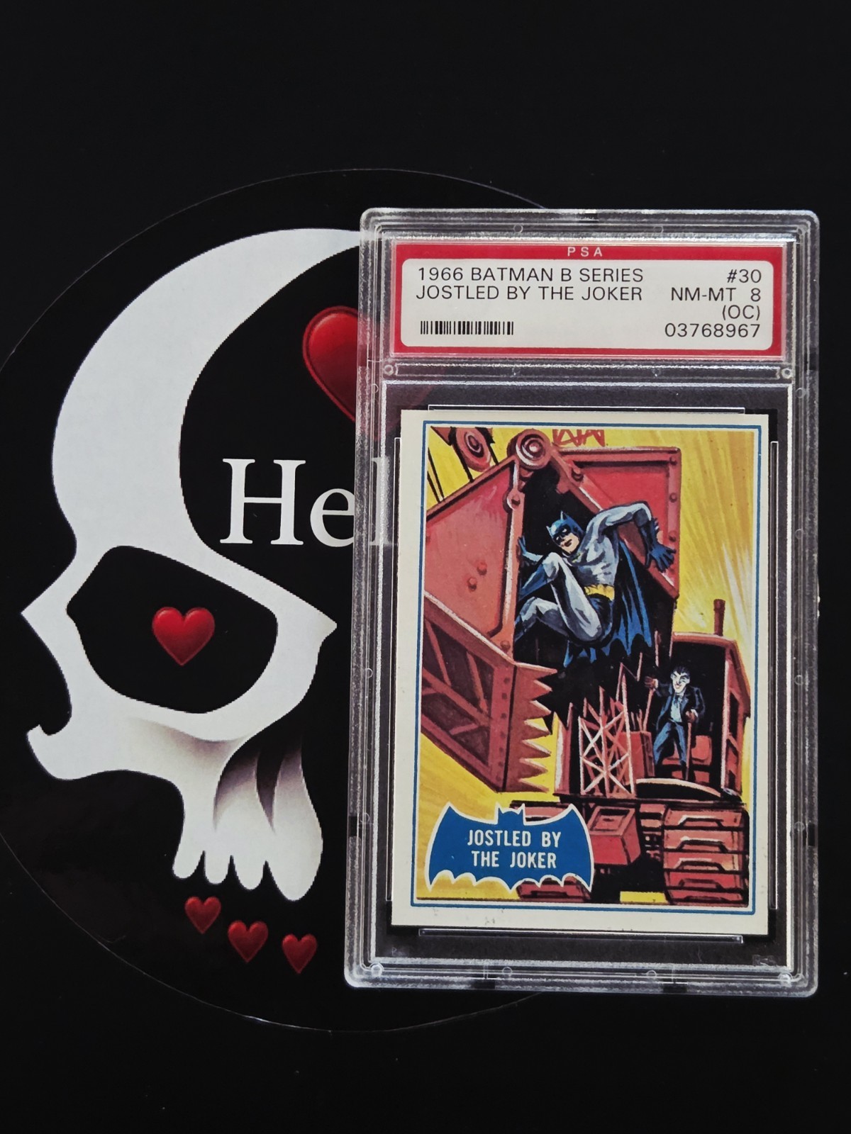 1966 Topps Batman Blue Bat B Series PSA 8 Jostled By The Joker #30 USA NM-MT