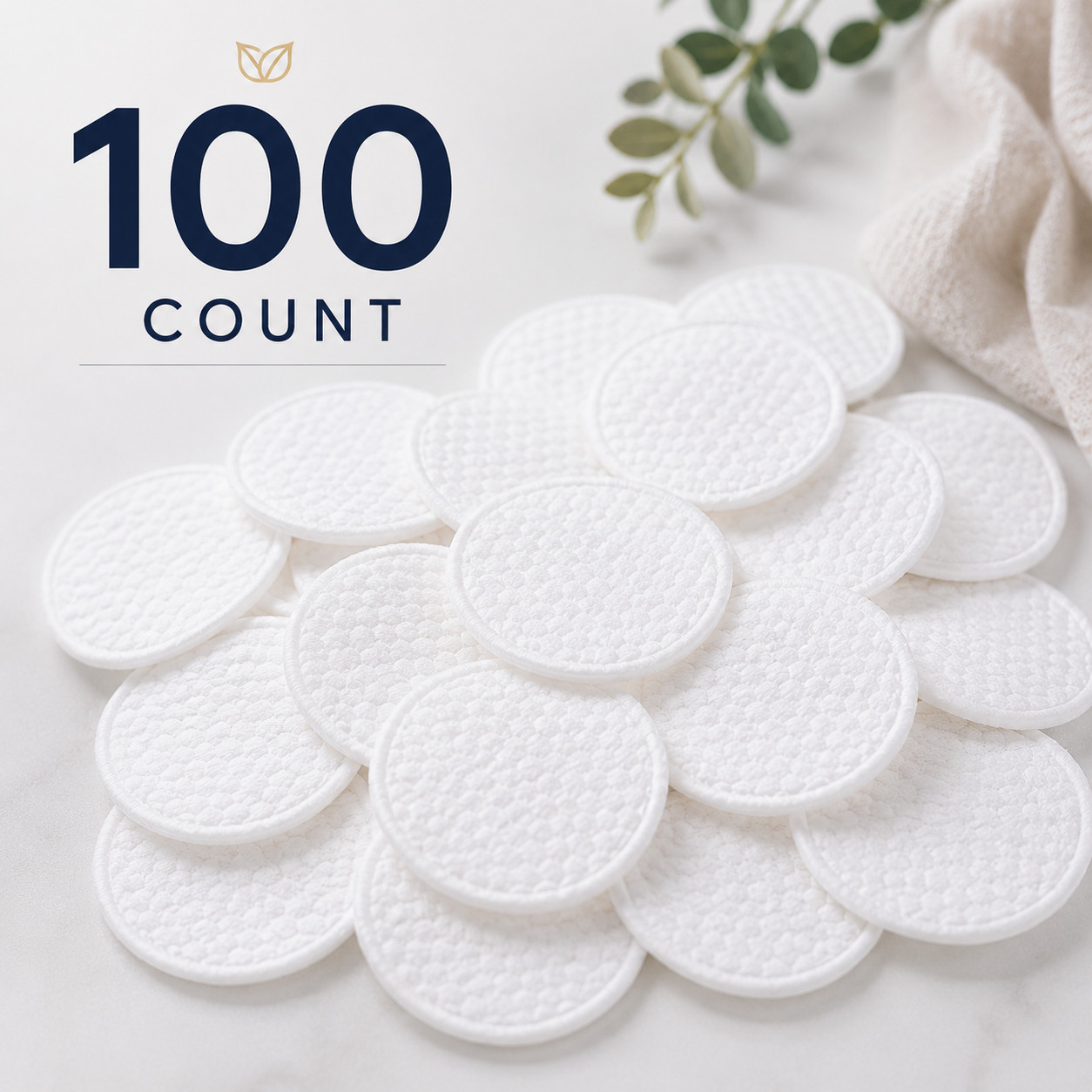 Hypoallergenic 100% Cotton Rounds for Makeup Removal Skincare, 600 Count, 6 Pack