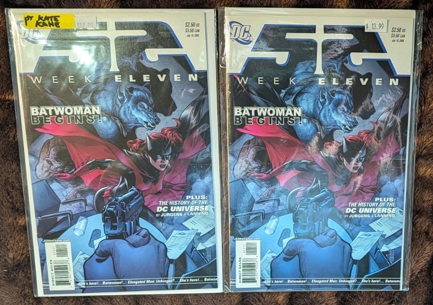 (x2) 52 Week 11- 1stappearance of Kate Kane as Batwoman VF/NM (x2) 52 Week 11- 1stappearance of Kate Kane as Batwoman VF/NM