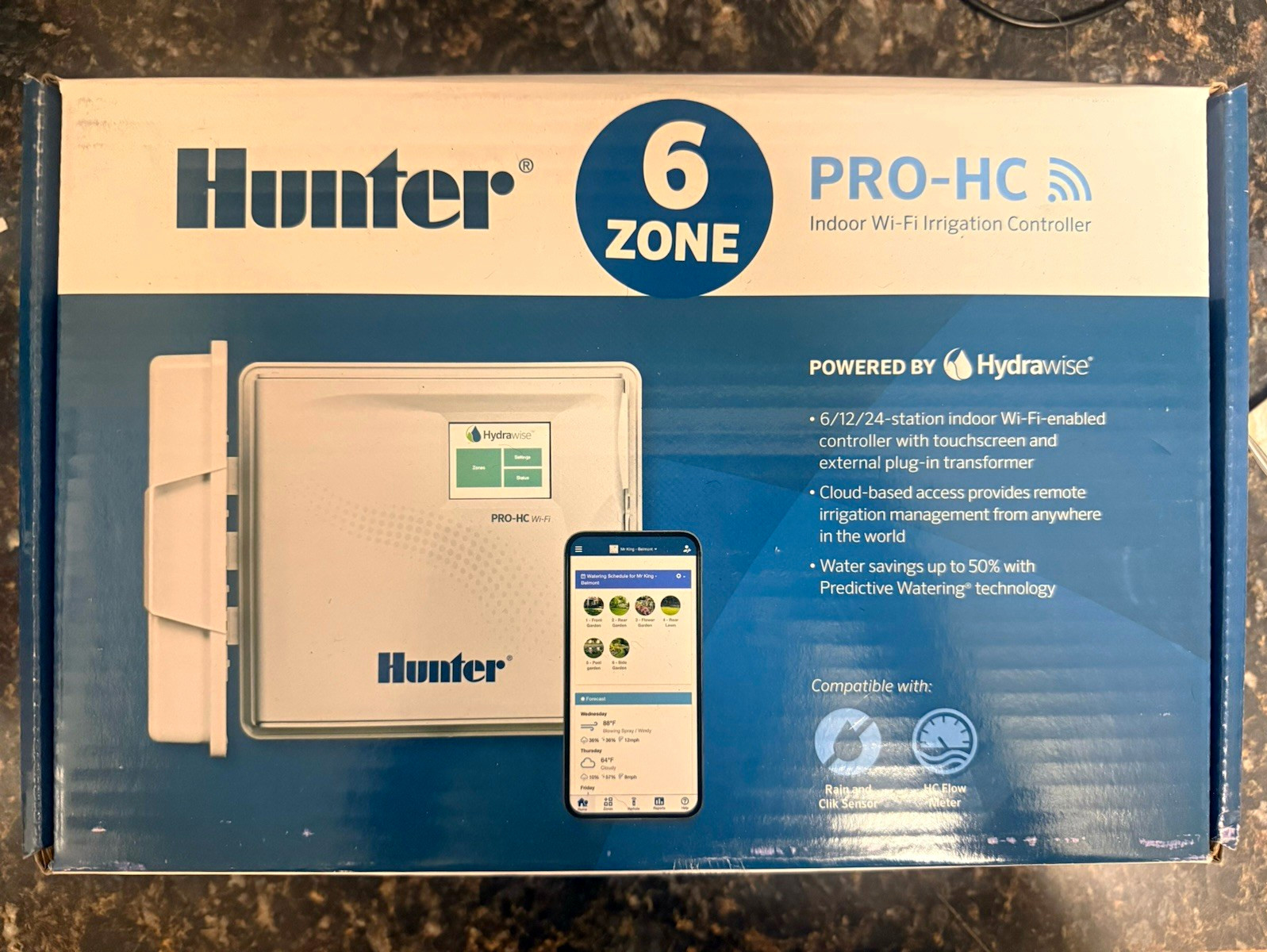 Hunter PRO-HC Hydrawise 6-Zone Indoor Wi-Fi Touchscreen Ctrl