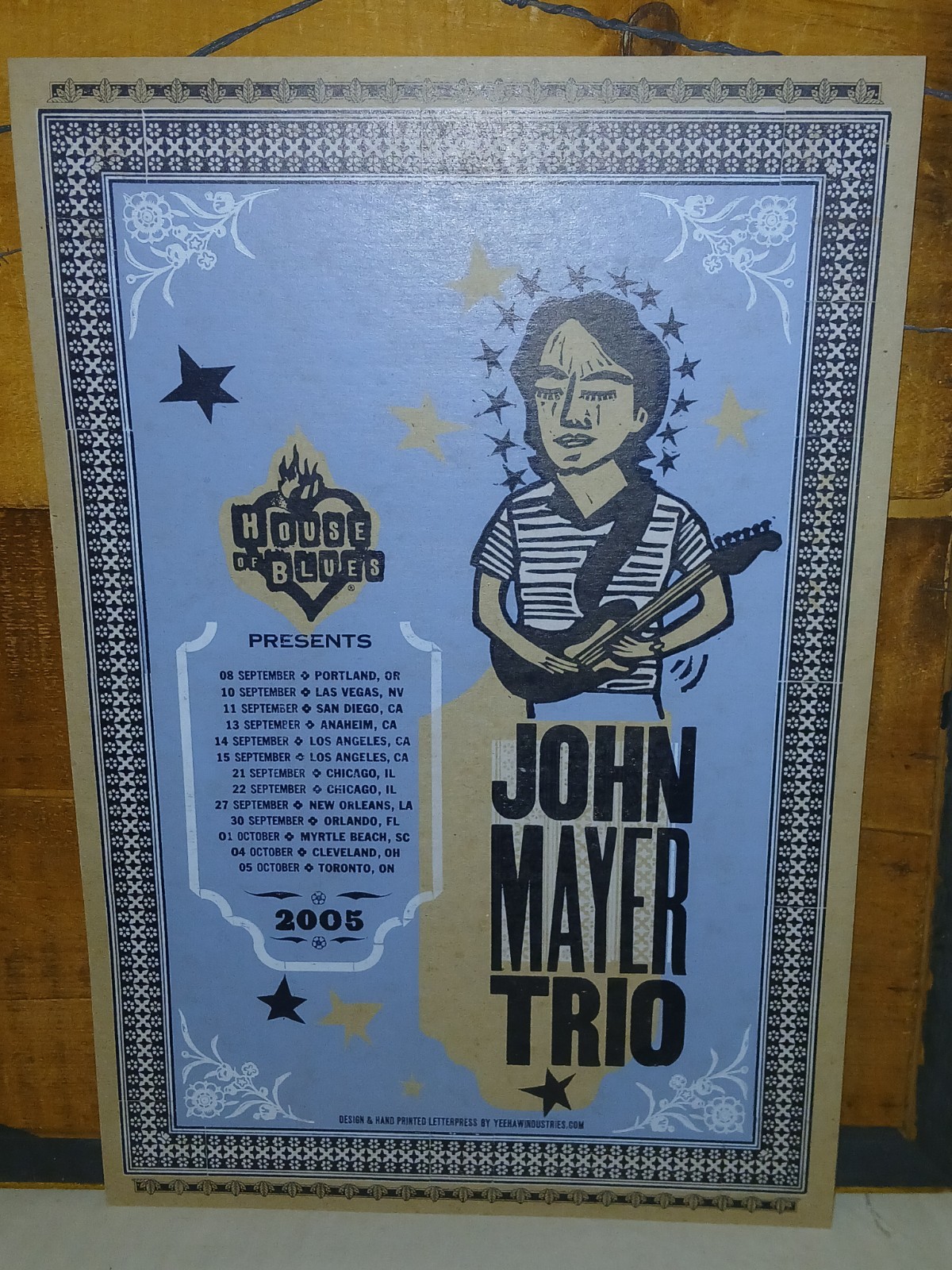 John Mayer Special 2005 House Of Blues Tour Limited Lithograph John Mayer Special 2005 House Of Blues Tour Limited Lithograph
