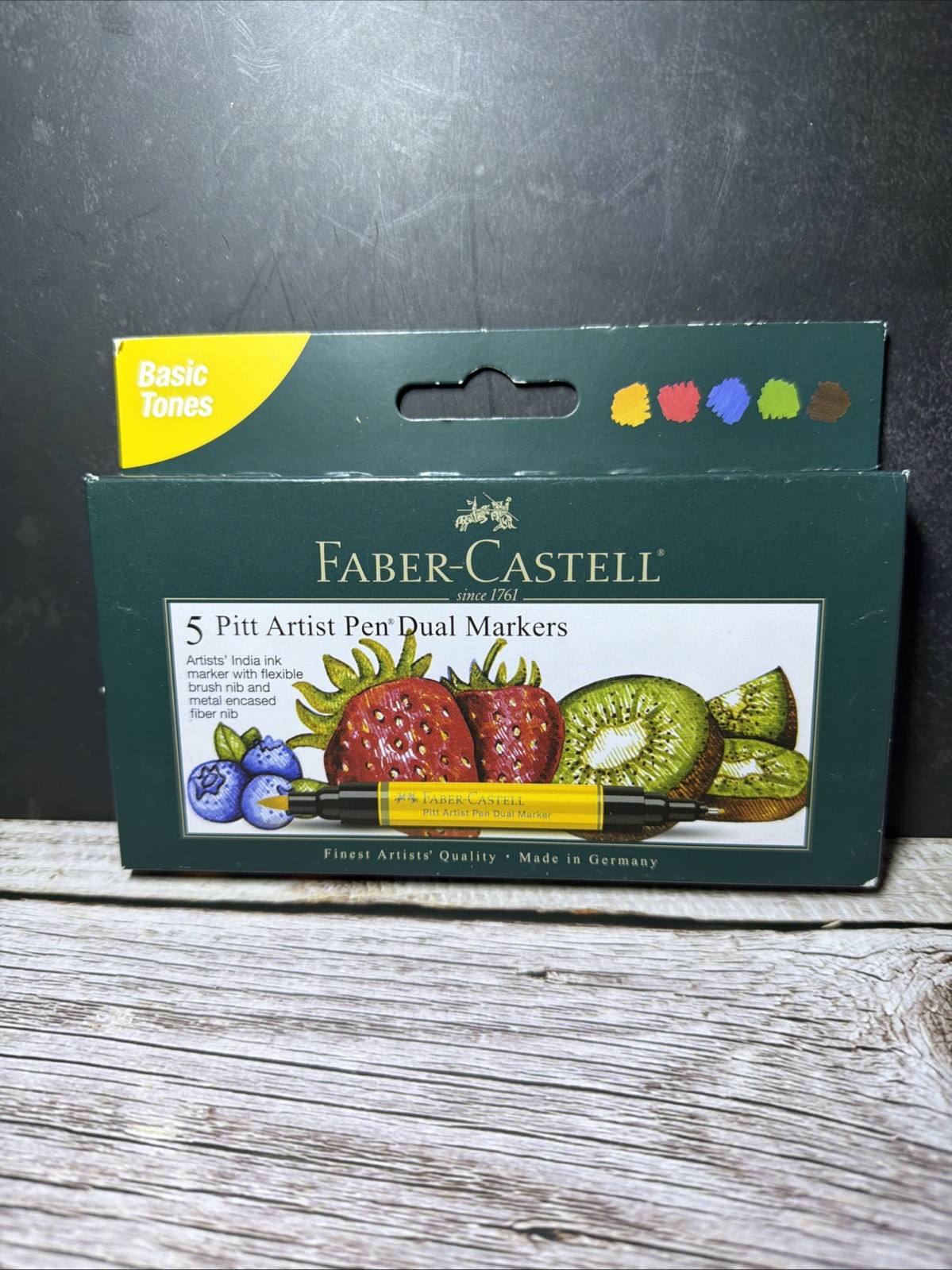 Faber-Castell 5 Pitt Artist Pen Dual Markers Basic Tones Brush Nibs Set NEW Faber-Castell 5 Pitt Artist Pen Dual Markers Basic Tones Brush Nibs Set NEW