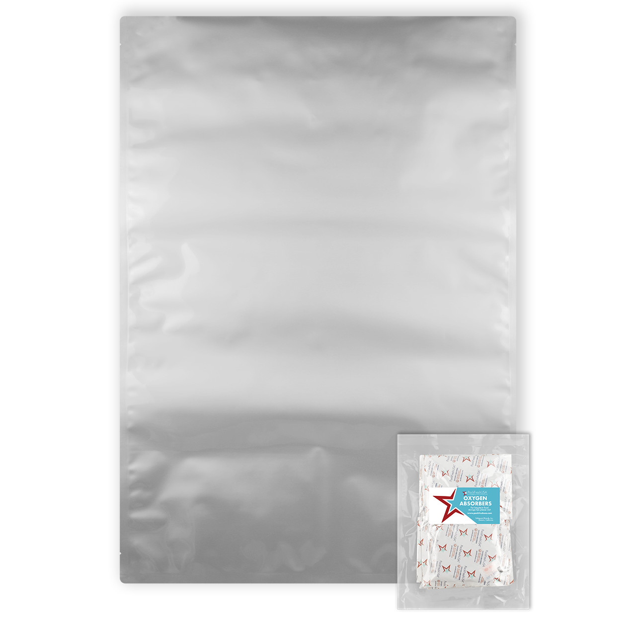 (5 Pack) 5.5 Mil 5 Gallon HD Mylar Bags + 2000cc + 500cc Oxygen Absorbers (5 Pack) 5.5 Mil 5 Gallon HD Mylar Bags + 2000cc + 500cc Oxygen Absorbers