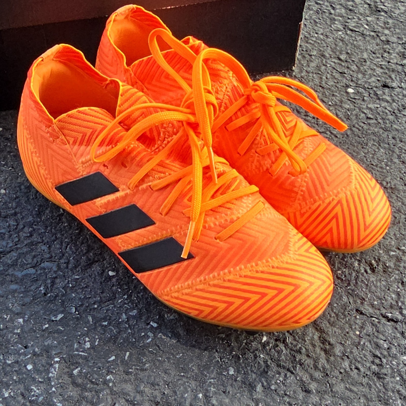 Adidas Nemeziz 18.1 FG SOCCER Cleats Orange/Black US 2 DA9588 MENS BRAND NEW Adidas Nemeziz 18.1 FG SOCCER Cleats Orange/Black US 2 DA9588 MENS BRAND NEW