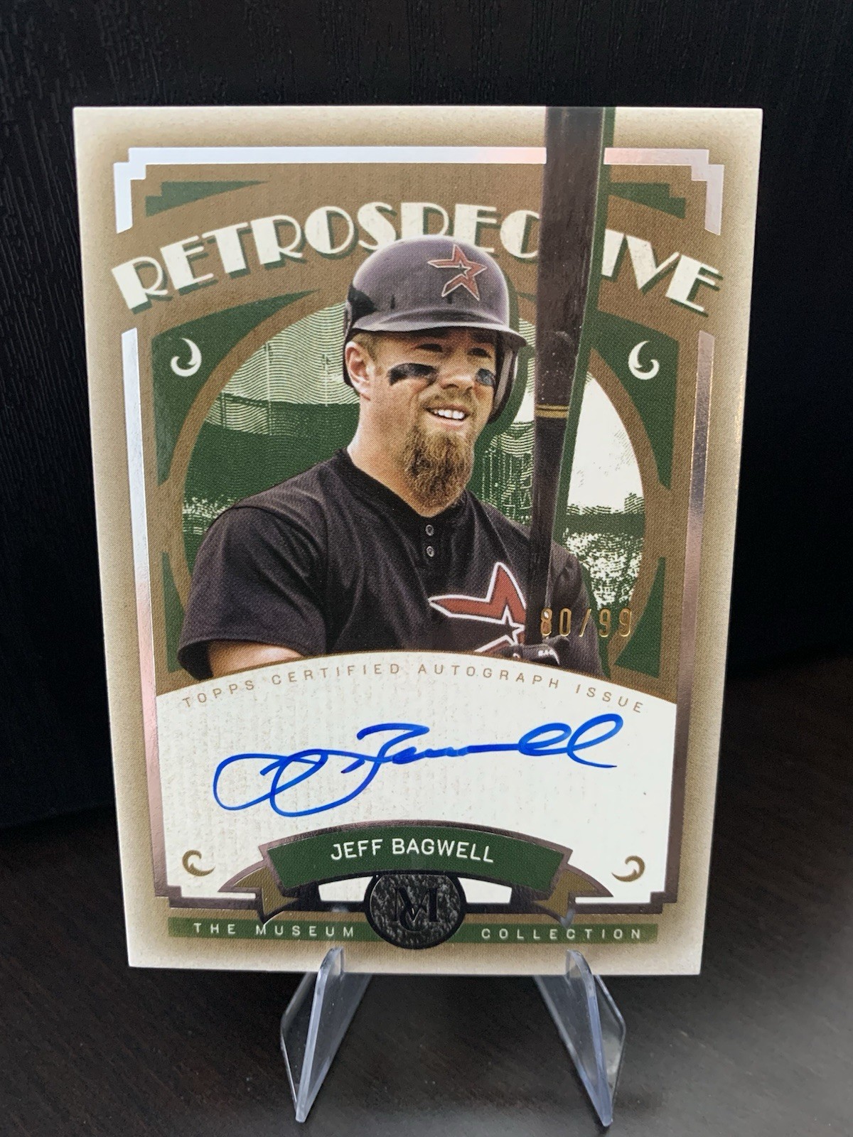 Topps 2025 Museum Collection Jeff Bagwell RS-JB Retrospective Auto /99 Topps 2025 Museum Collection Jeff Bagwell RS-JB Retrospective Auto /99