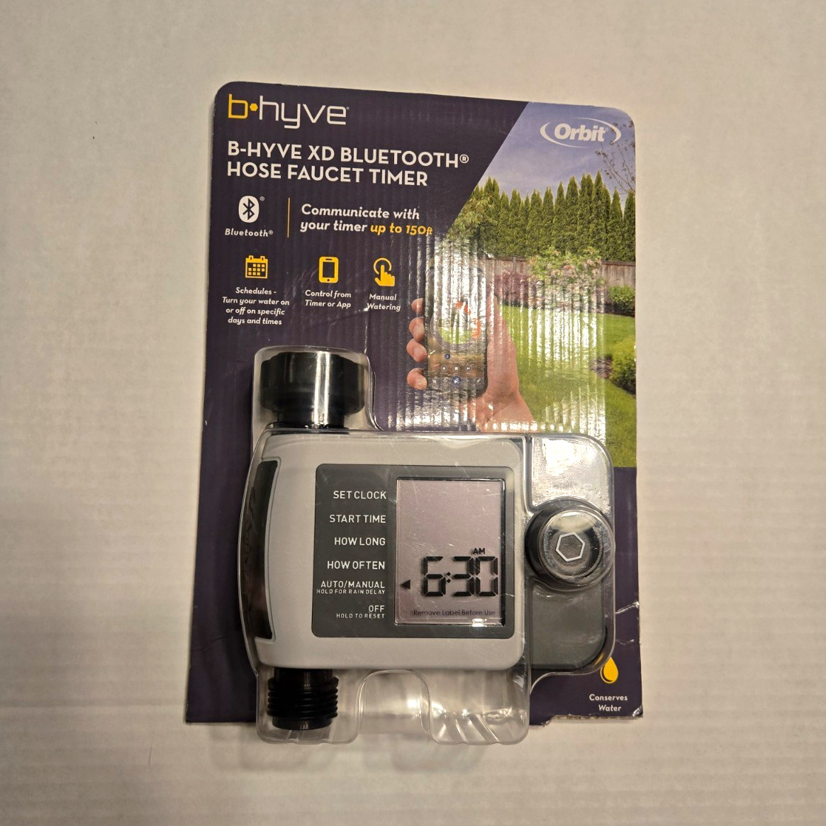 Orbit B-hyve XD Bluetooth Hose Faucet Timer 1 Outlet Gray/Black MPN 24511