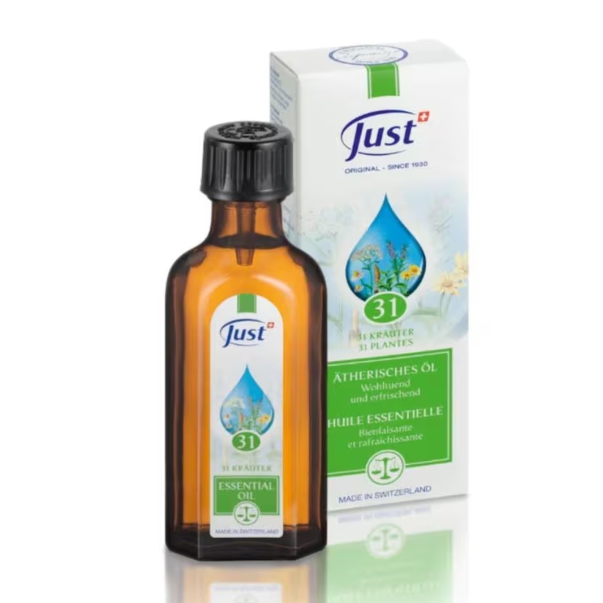 SWISS JUST 31 Herbal Essential Oil 75ml/2.5oz 31 Natural Herbs for Aromatherapy