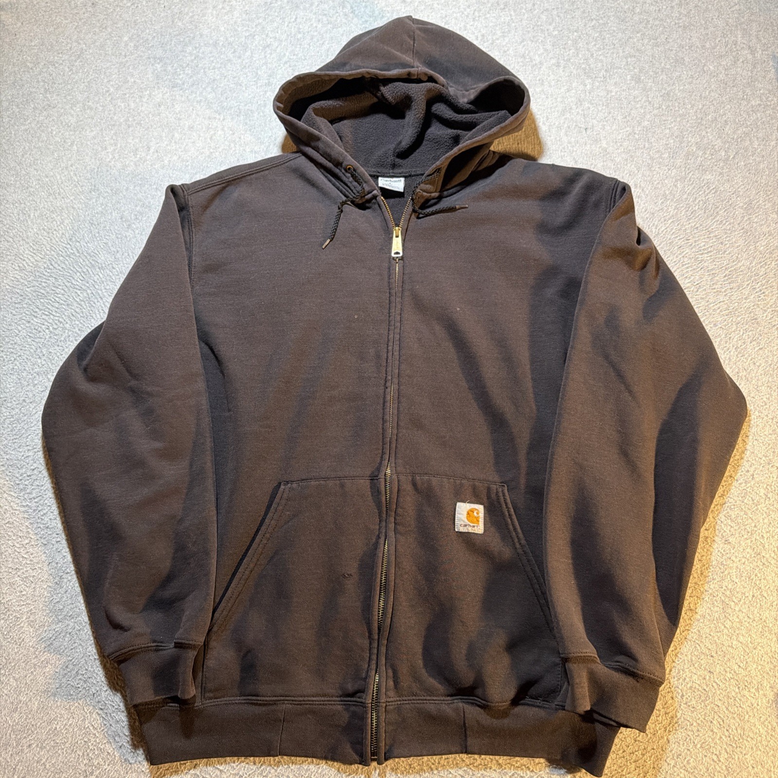 VTG Carhartt Full Zip Hooded Jacket - Mens Large L - Black VTG Carhartt Full Zip Hooded Jacket - Mens Large L - Black