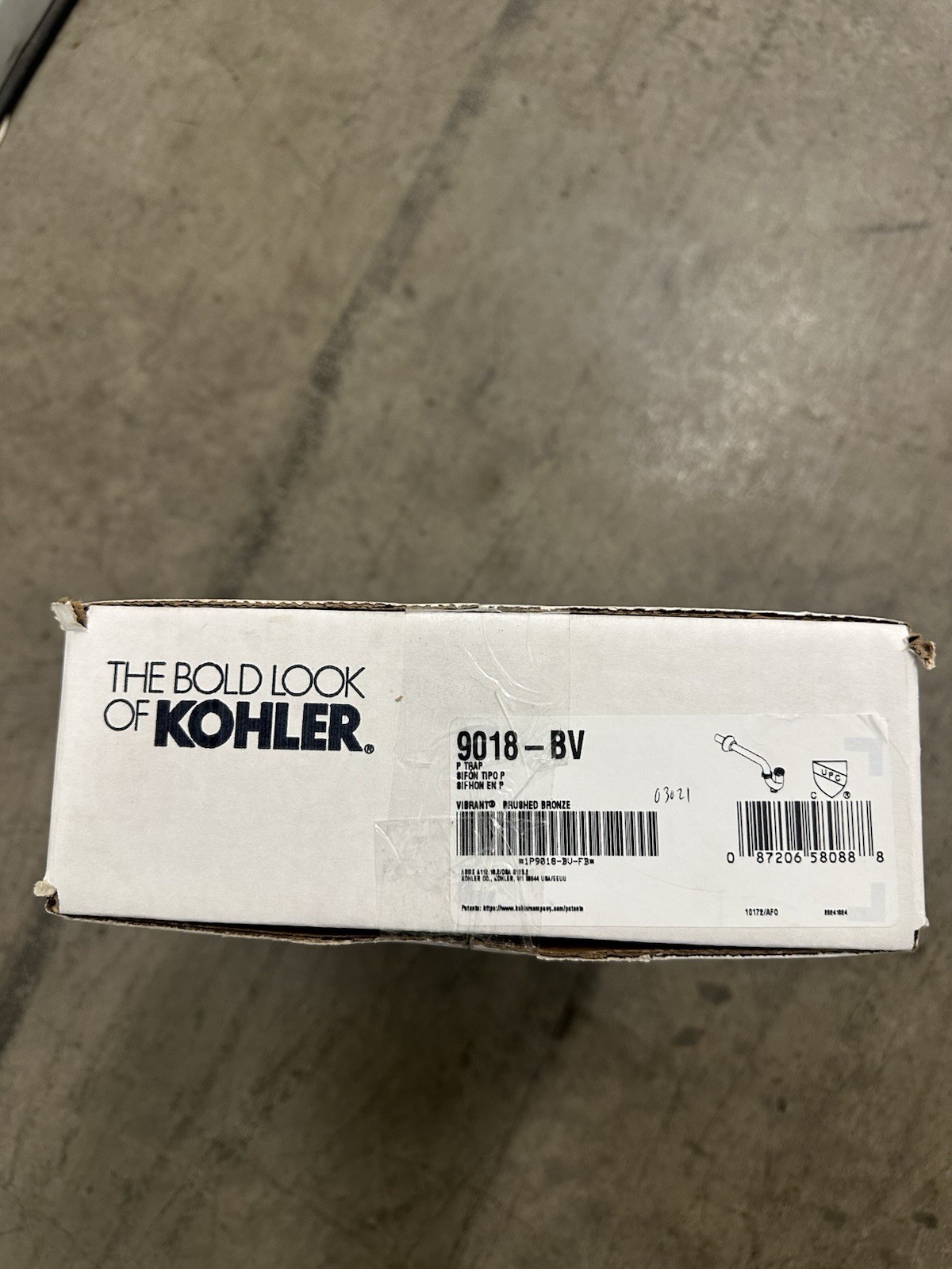 Kohler K-9018-BV P-Trap Brushed Bronze Kohler K-9018-BV P-Trap Brushed Bronze