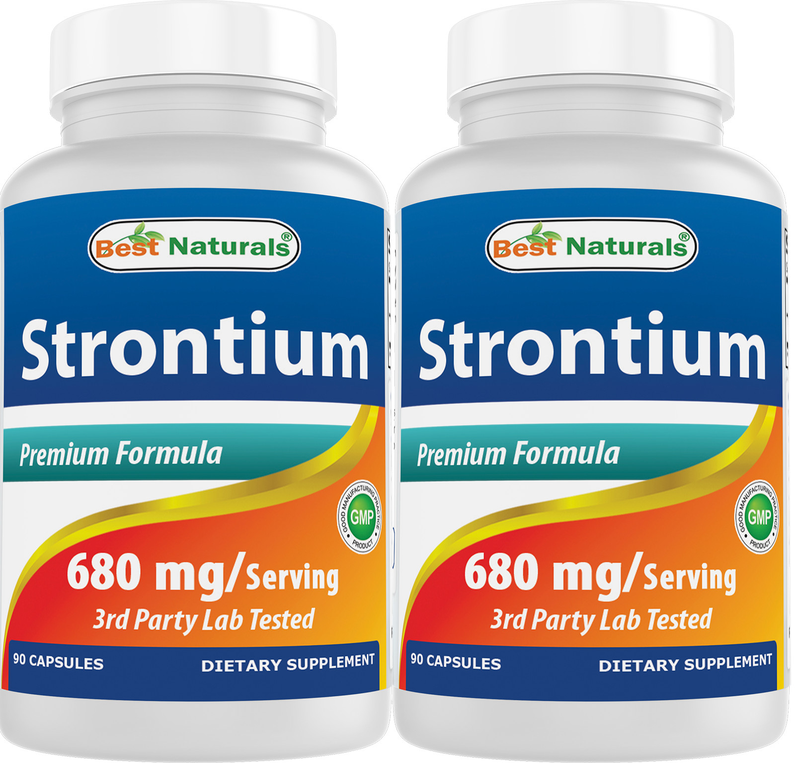 2 Pack Best Naturals Strontium 680mg/Serving 90 Capsules 2 Pack Best Naturals Strontium 680mg/Serving 90 Capsules