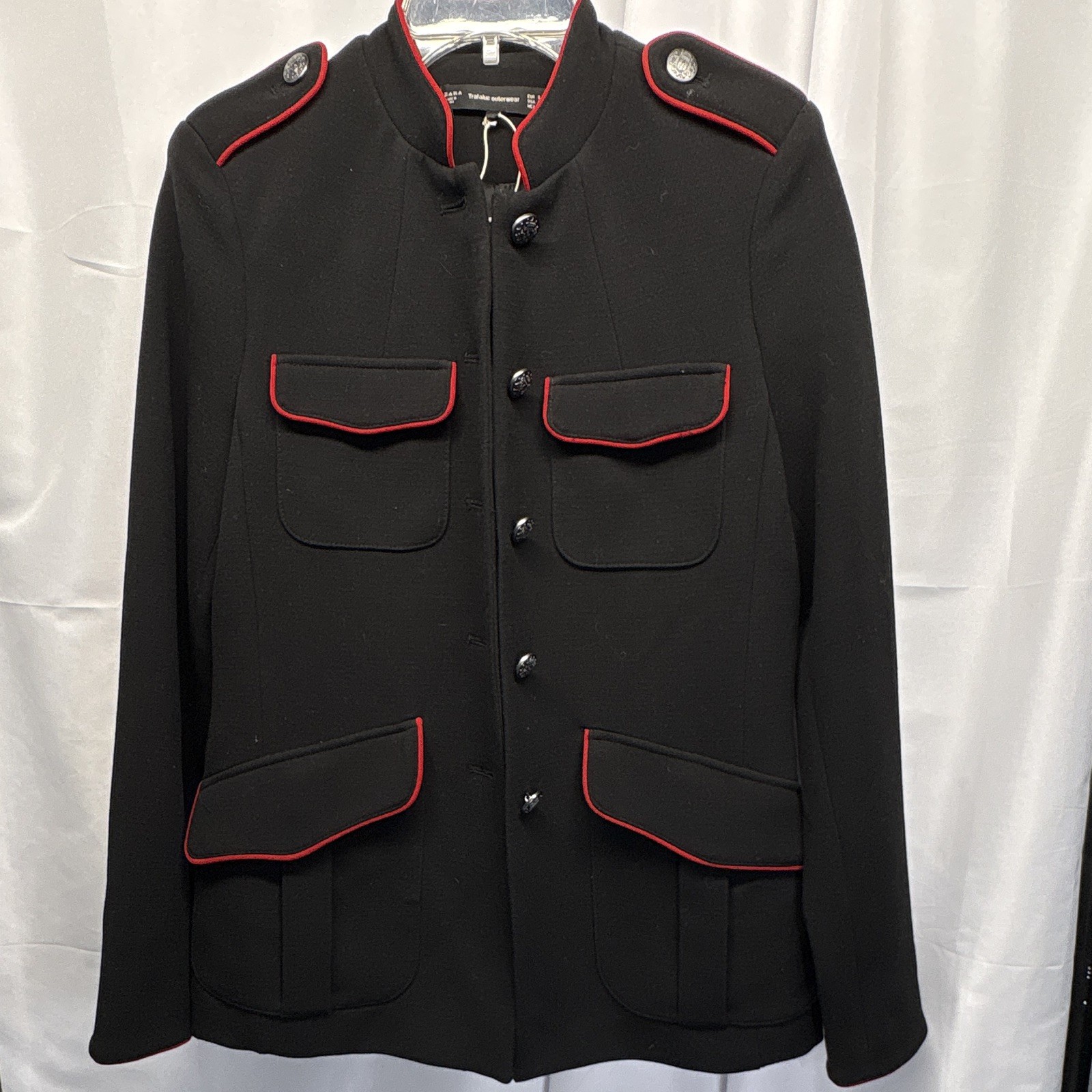 Zara Trafaluc Outerwear Jacket Black/Red Size Small Women\'s Zara Trafaluc Outerwear Jacket Black/Red Size Small Women\'s