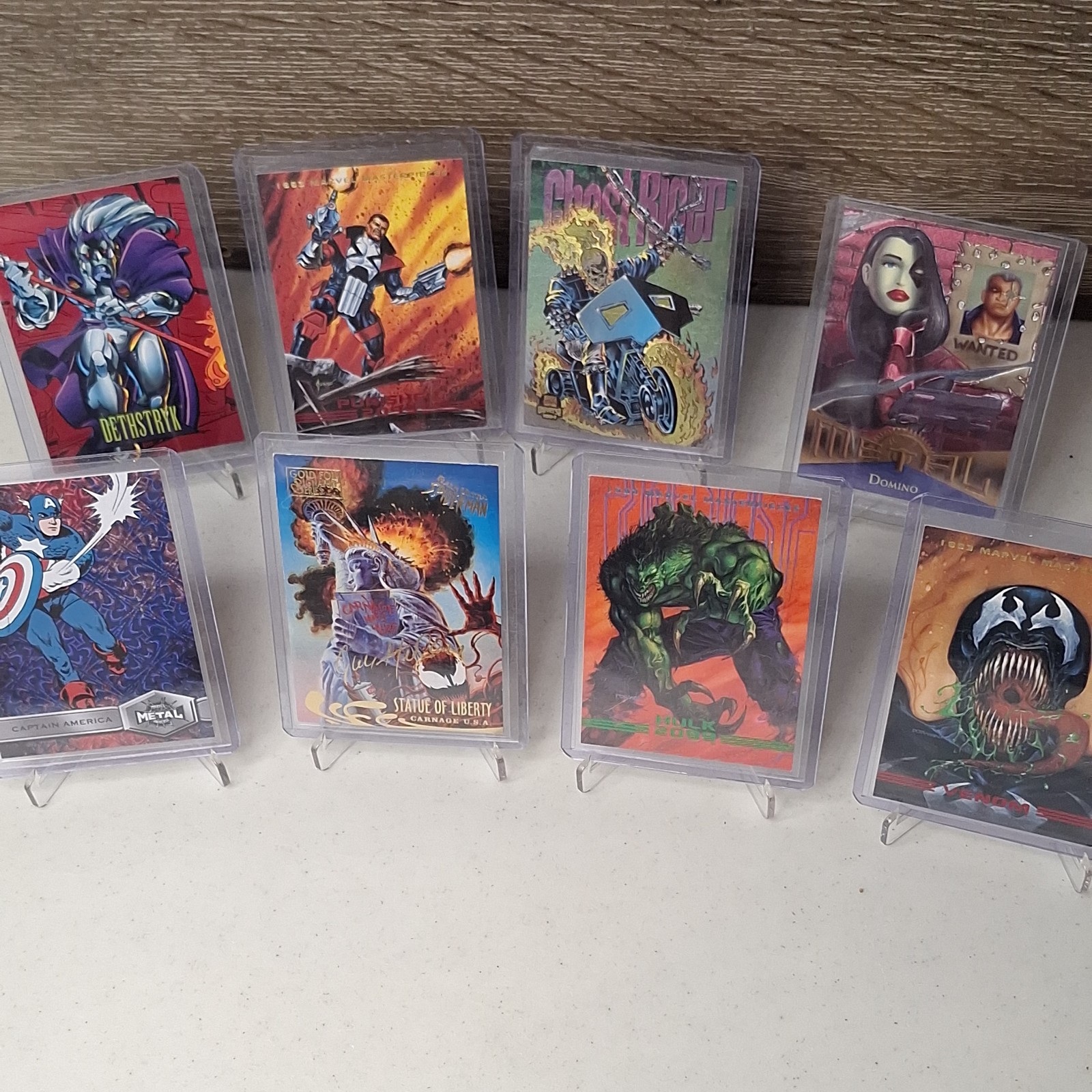 Vintage Marvel Card Lot 90s Foil Chase Inserts Venom Ghost Rider EX Condition Vintage Marvel Card Lot 90s Foil Chase Inserts Venom Ghost Rider EX Condition