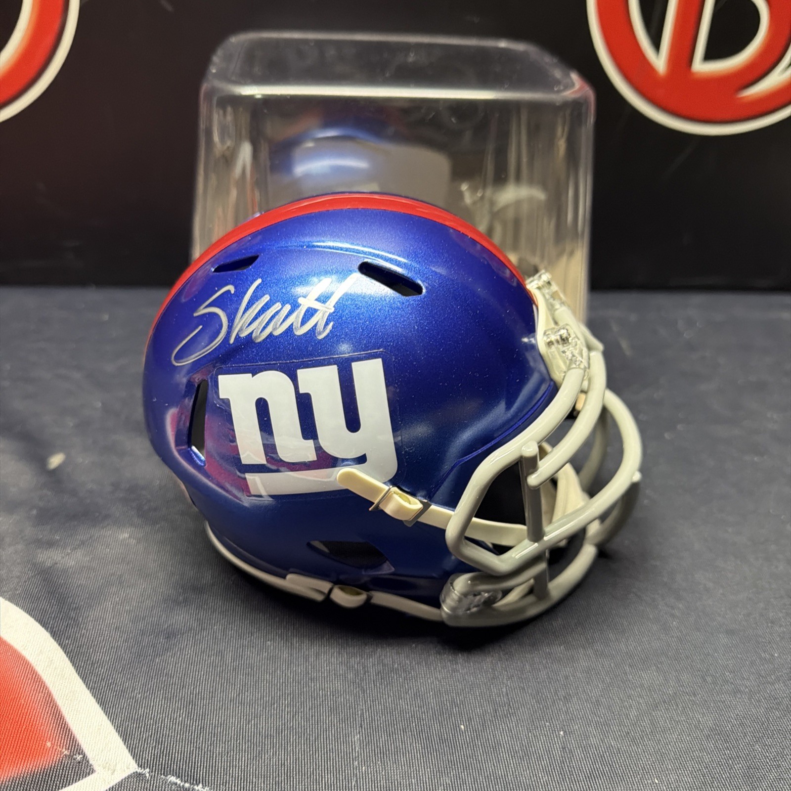 Cam Skattebo New York Giants Autographed Signed Mini Helmet Beckett BAS Cam Skattebo New York Giants Autographed Signed Mini Helmet Beckett BAS
