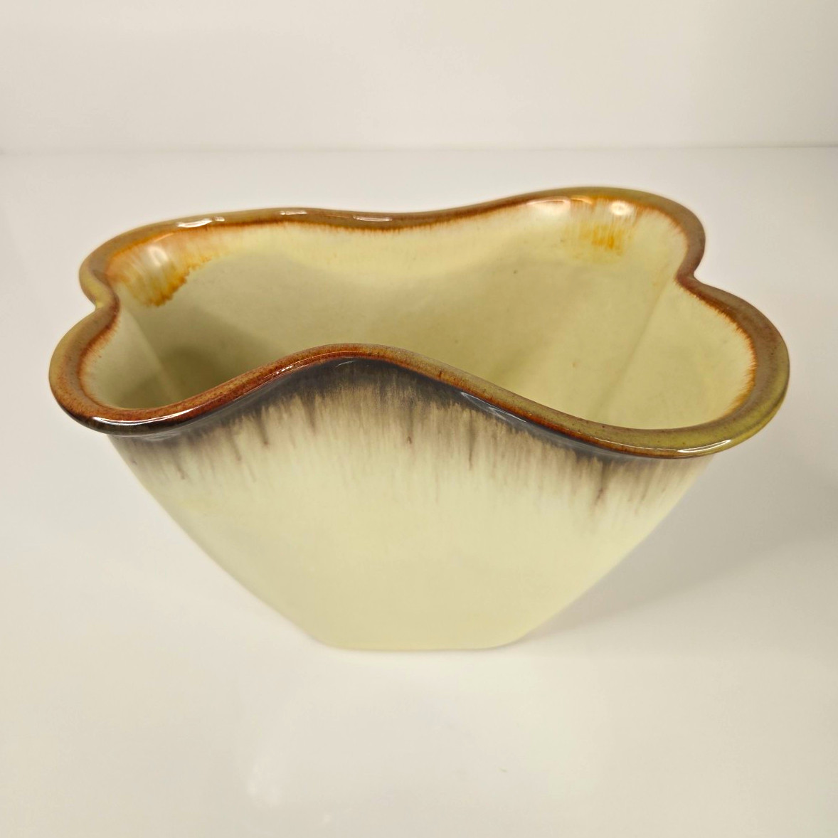 VTG Carstens Tonnieshof Bombay Folded Vase 1950s 474-14 Artist Trude Carstens