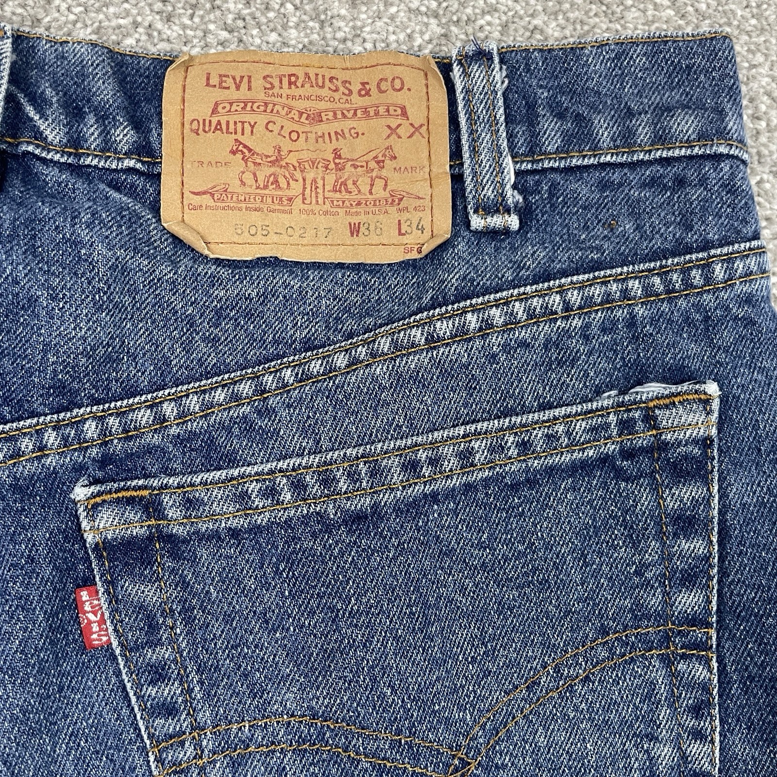 Vintage Levis 505 0217 Jeans Men 36x34 (Fit 34x34) Straight Denim USA 80s 1987 Vintage Levis 505 0217 Jeans Men 36x34 (Fit 34x34) Straight Denim USA 80s 1987