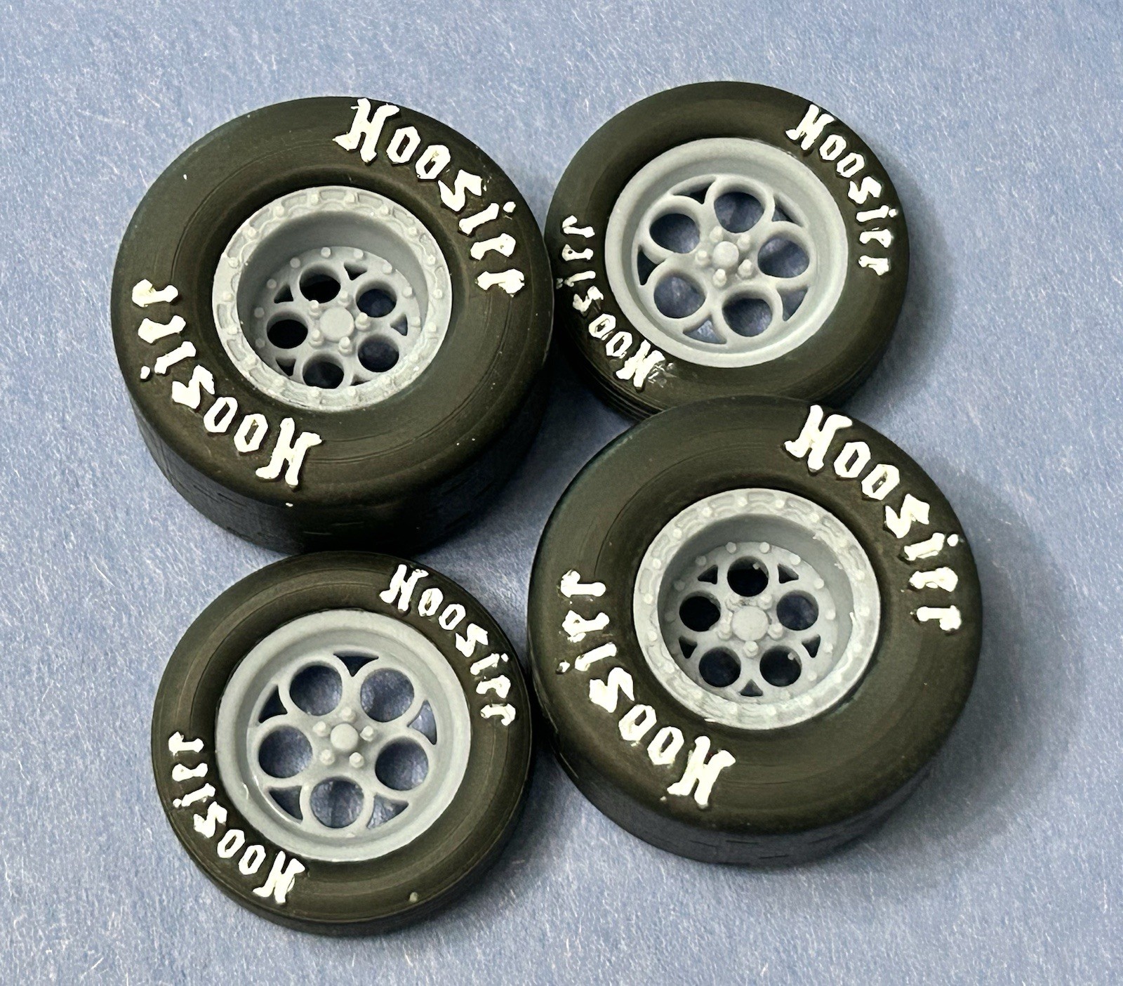 Resin 15/17 Scale inch “Weld Magnum 3” Wheels With Drag Slicks 1/24, 1/25