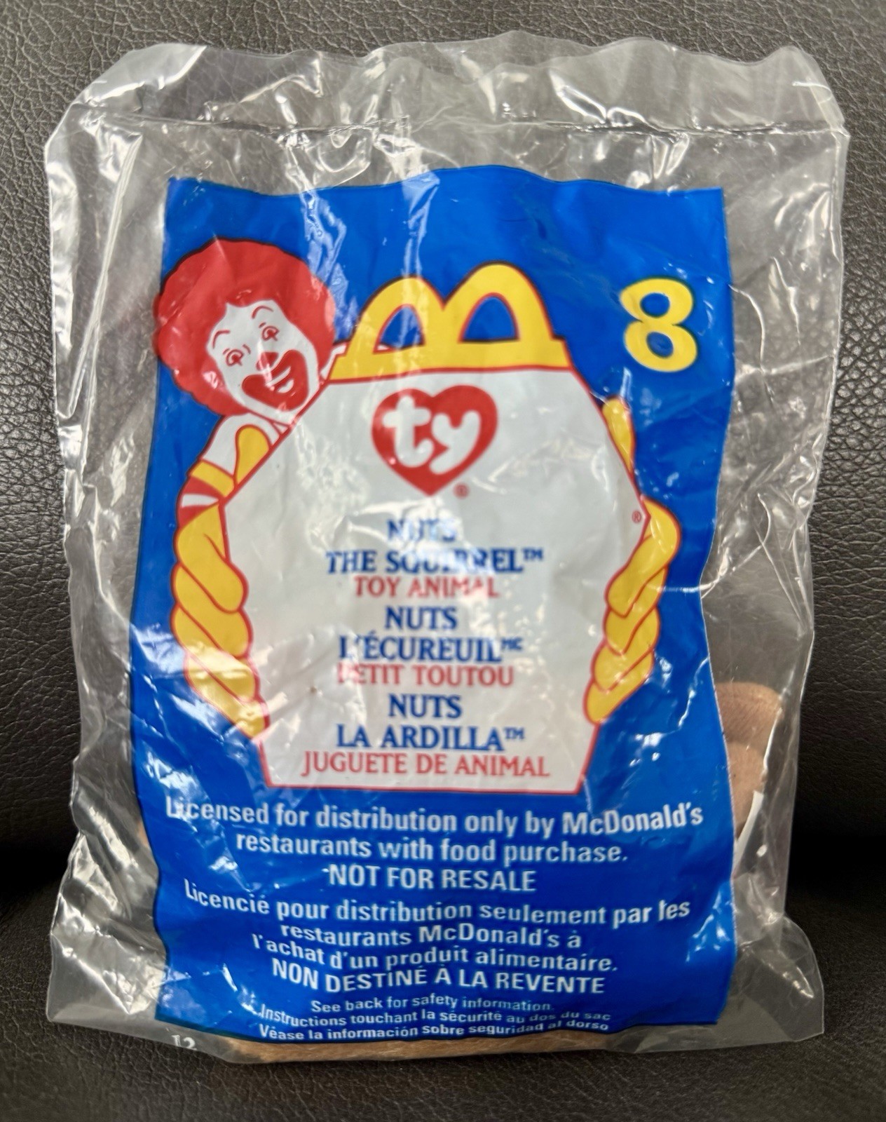 1998 Ty Beanie Babies McDonald’s Happy Meal #8 Nuts The Squirrel 1998 Ty Beanie Babies McDonald’s Happy Meal #8 Nuts The Squirrel