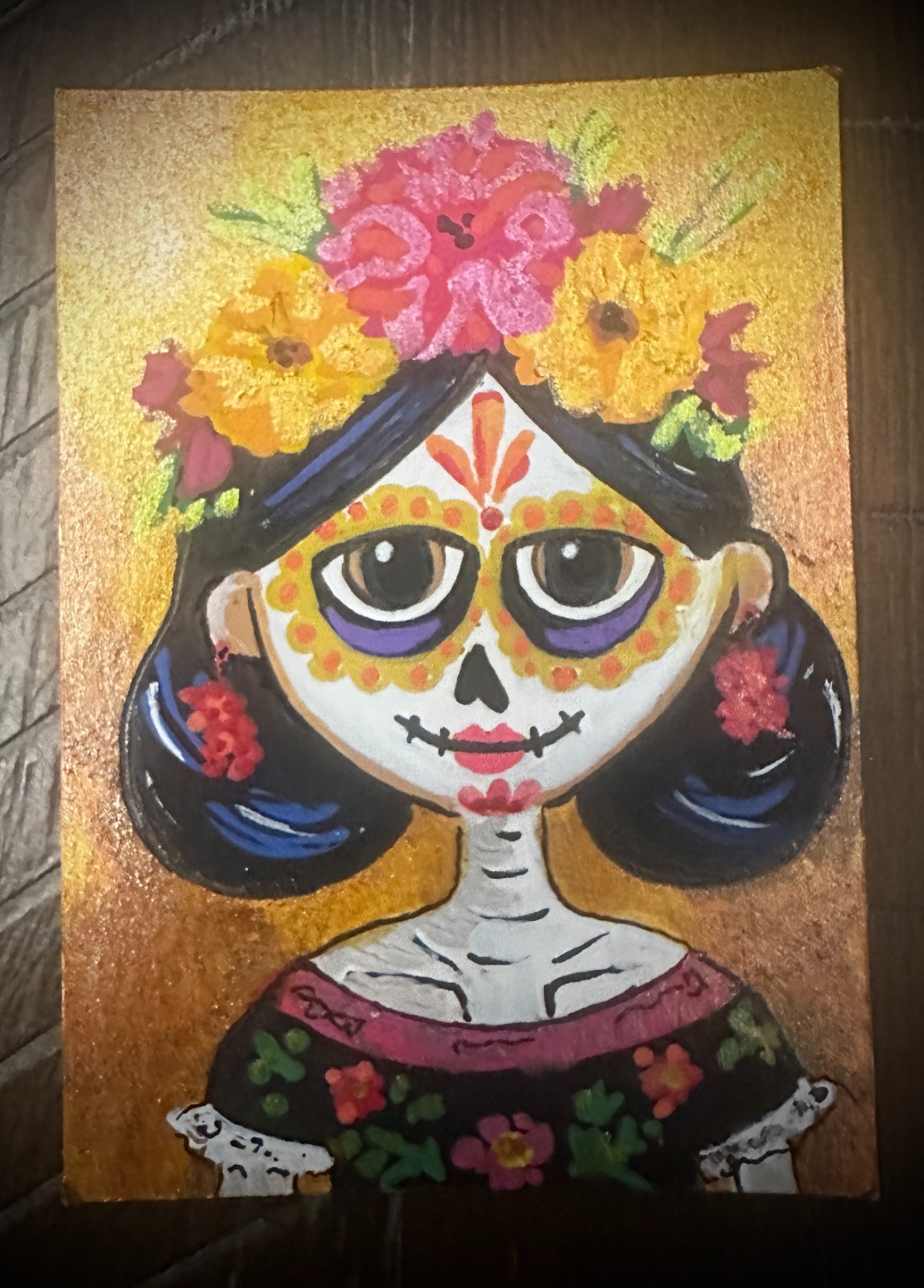 ACEO Original Painting “Amor Eterno” 2.5 x 3.5 ACEO Original Painting “Amor Eterno” 2.5 x 3.5