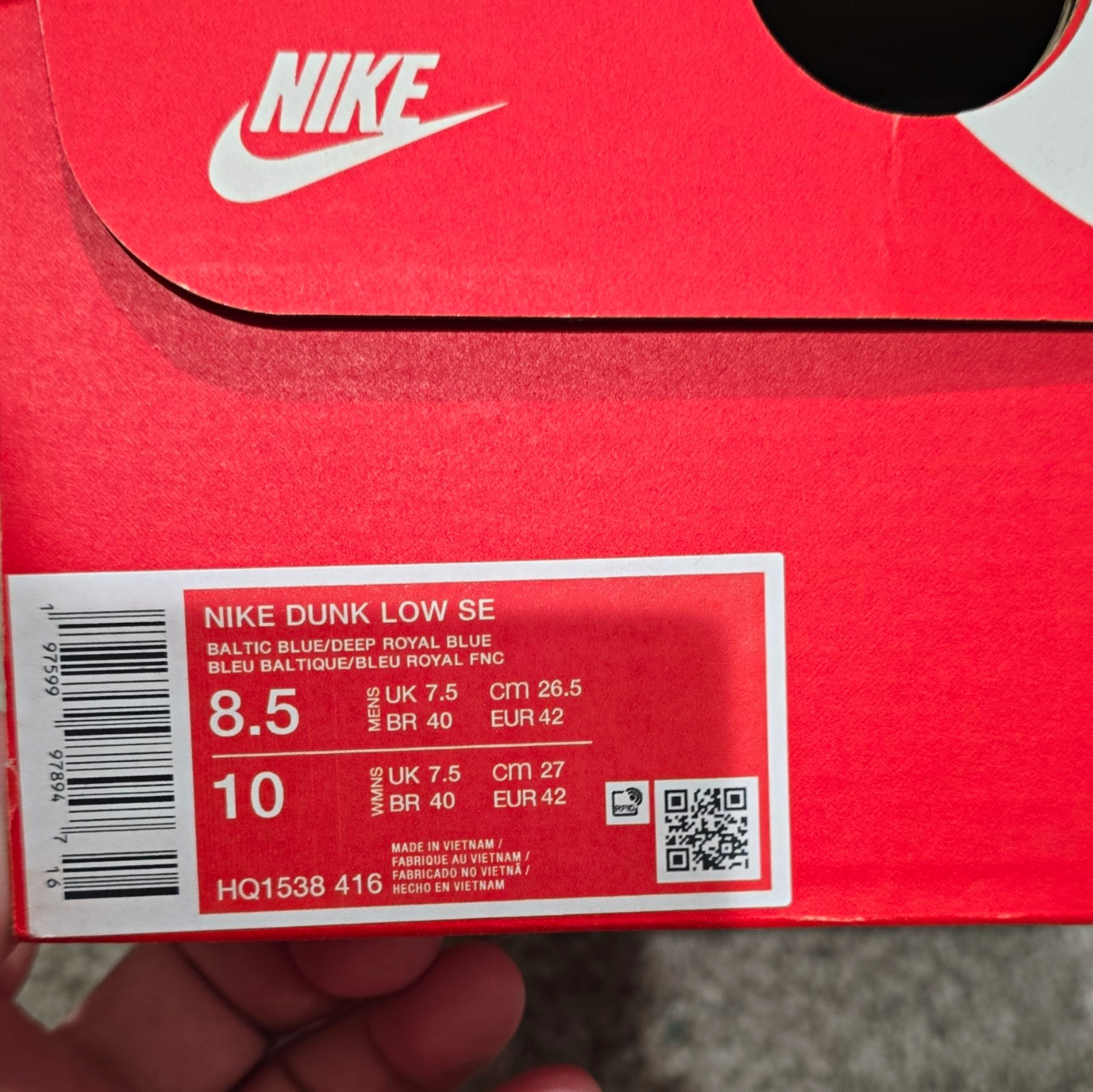Nike Dunk Low SE Baltic Blue Total Orange 2024 Leather Low Top Men HQ1538-416 Nike Dunk Low SE Baltic Blue Total Orange 2024 Leather Low Top Men HQ1538-416