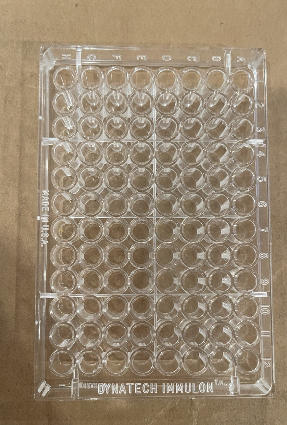 Lot of 94  Vintage Immulon 2, Flat Bottom 96-Well Plates Dynatech Lab 1978