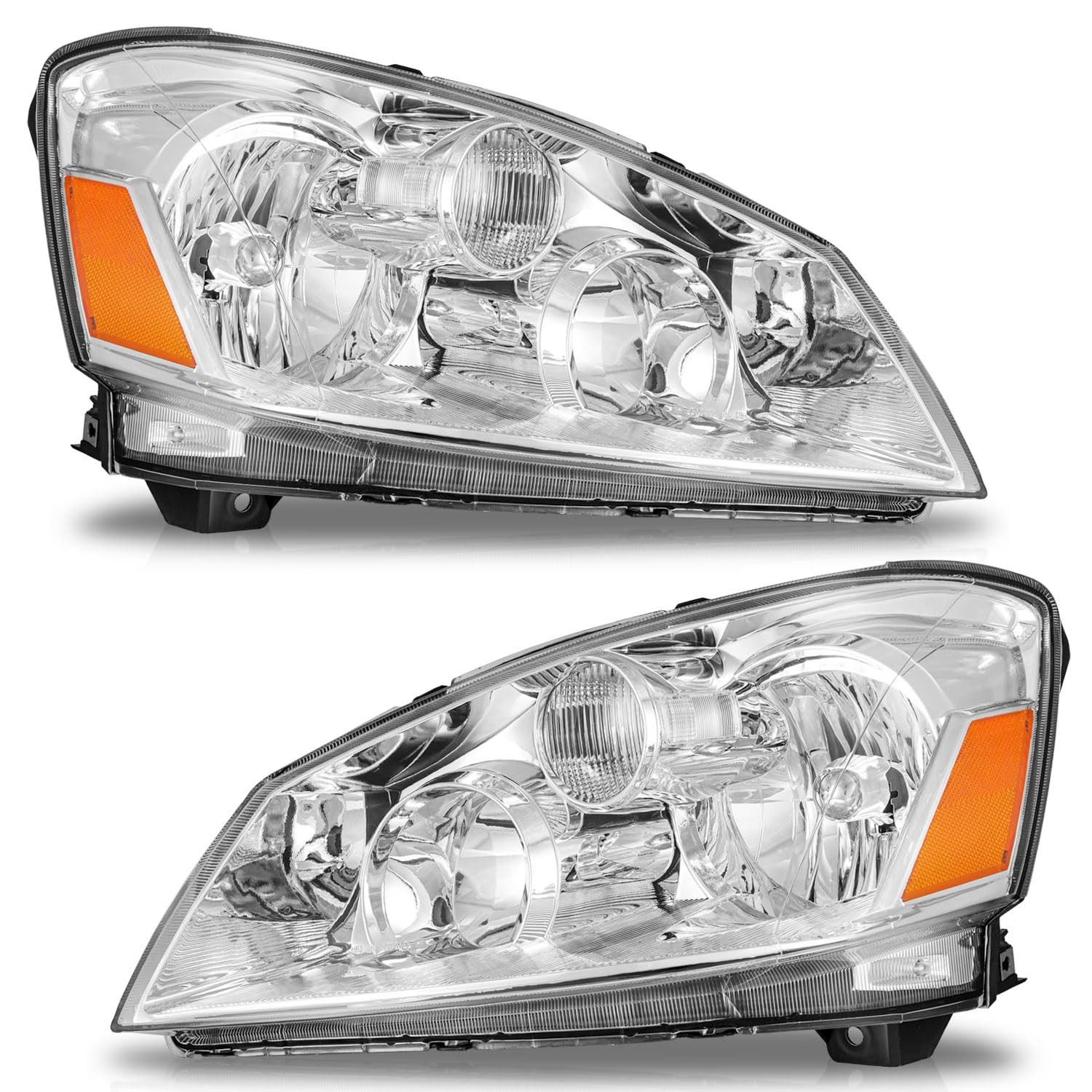 for 2005-2006 Nissan Altima 4 Door Headlight Assembly Pair Halogen Not Fit HID