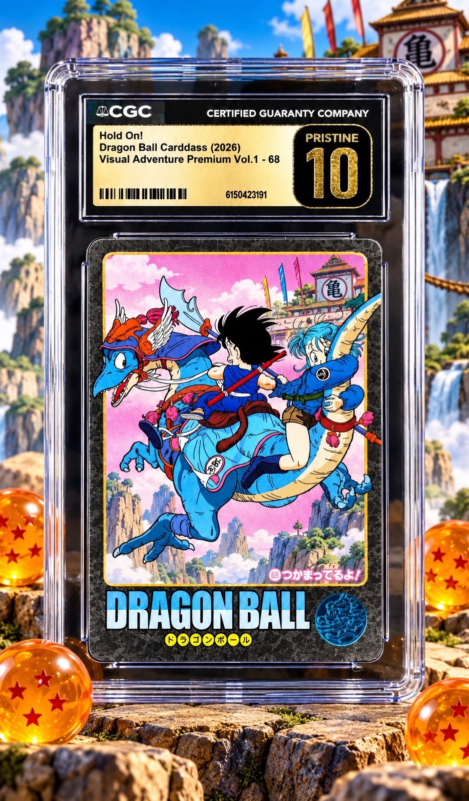 ✨Hold On Dragon Ball Carddass-Visual Adventure Premium Vol.1 CGC Pristine 10✨ ✨Hold On Dragon Ball Carddass-Visual Adventure Premium Vol.1 CGC Pristine 10✨