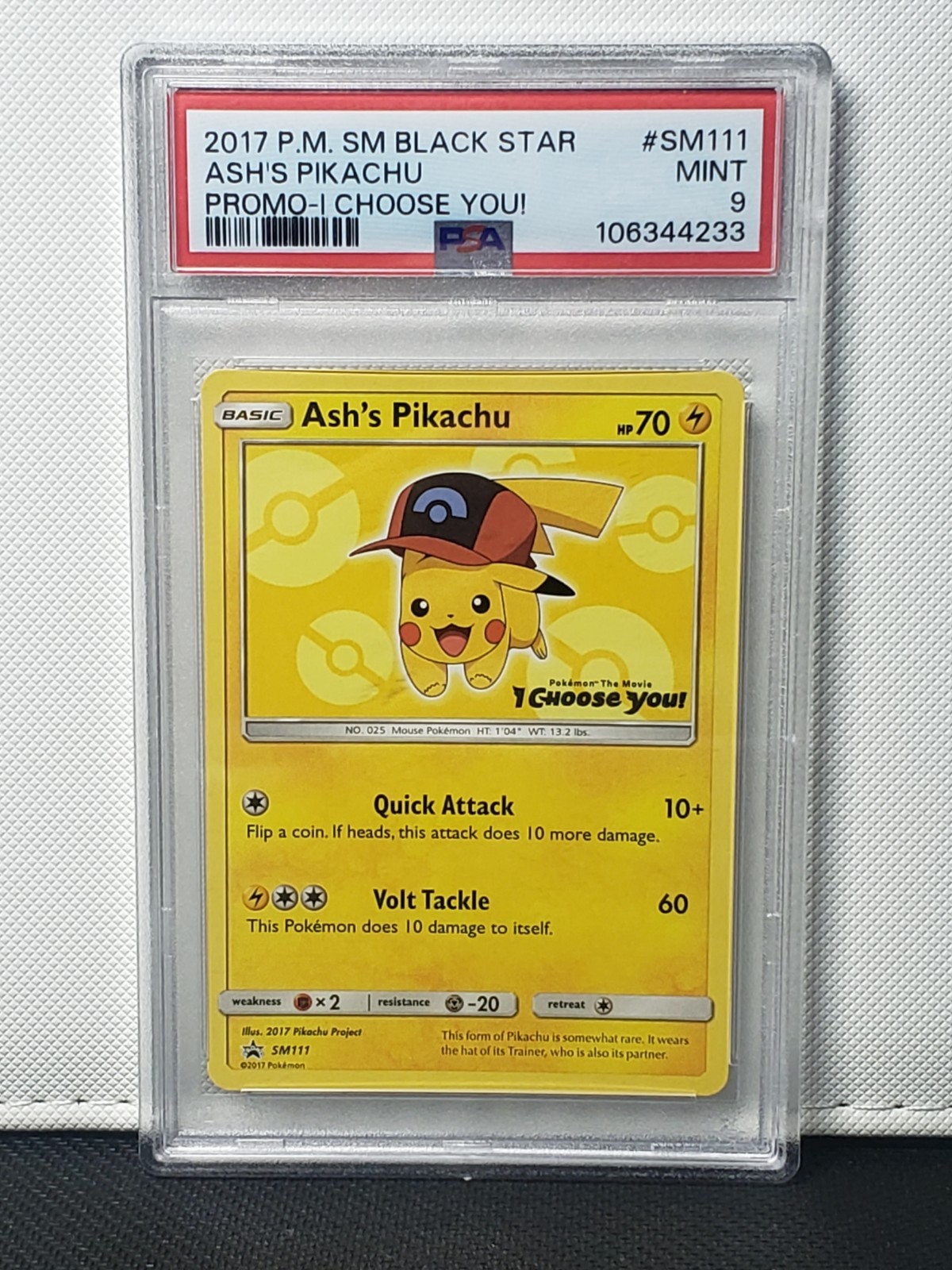 Pokemon Ash’s Pikachu SM111 Black Star Promo Pokemon The Movie I Choose You Pokemon Ash’s Pikachu SM111 Black Star Promo Pokemon The Movie I Choose You